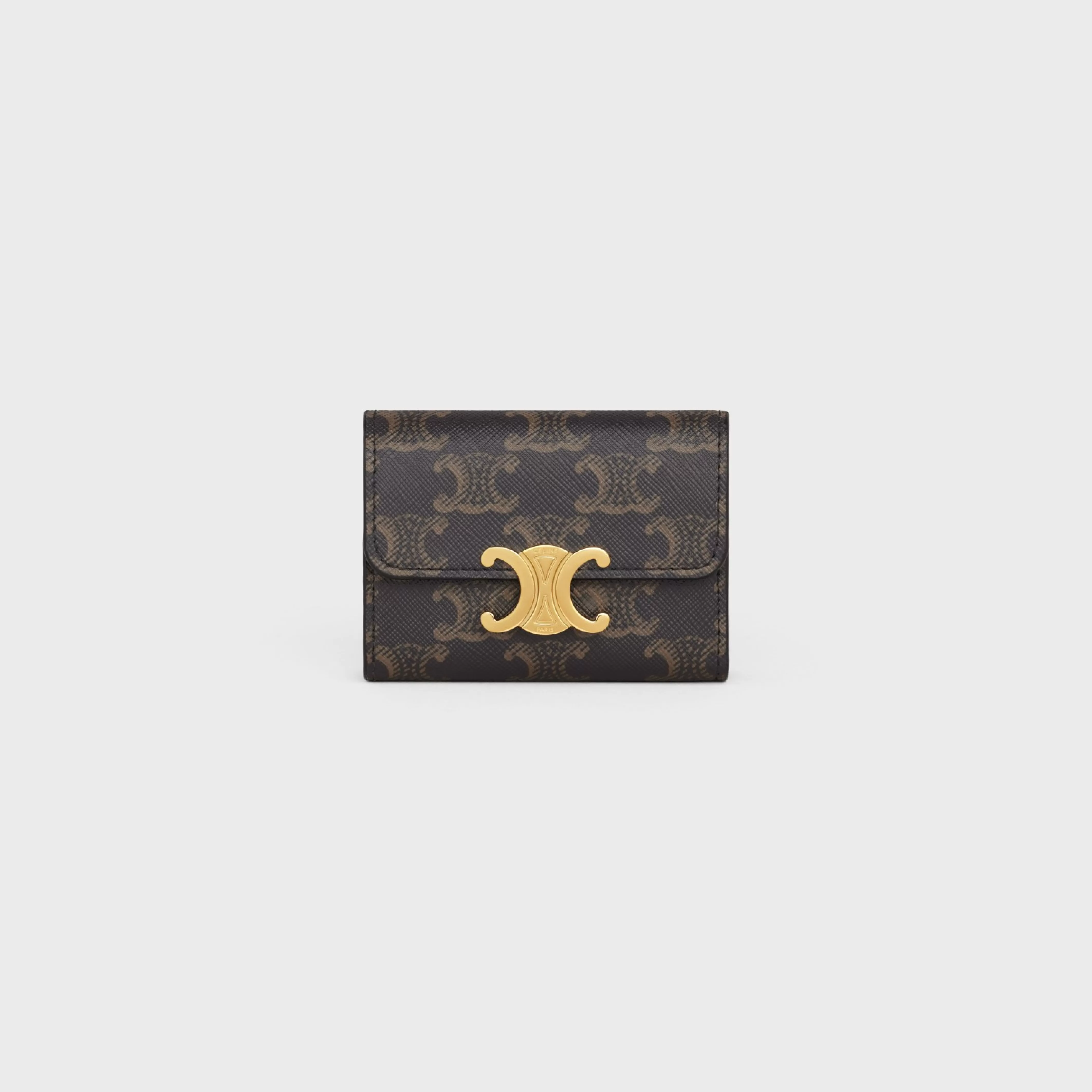 COMPACT WALLET WITH COIN TRIOMPHE in triomphe canvas^CELINE Shop