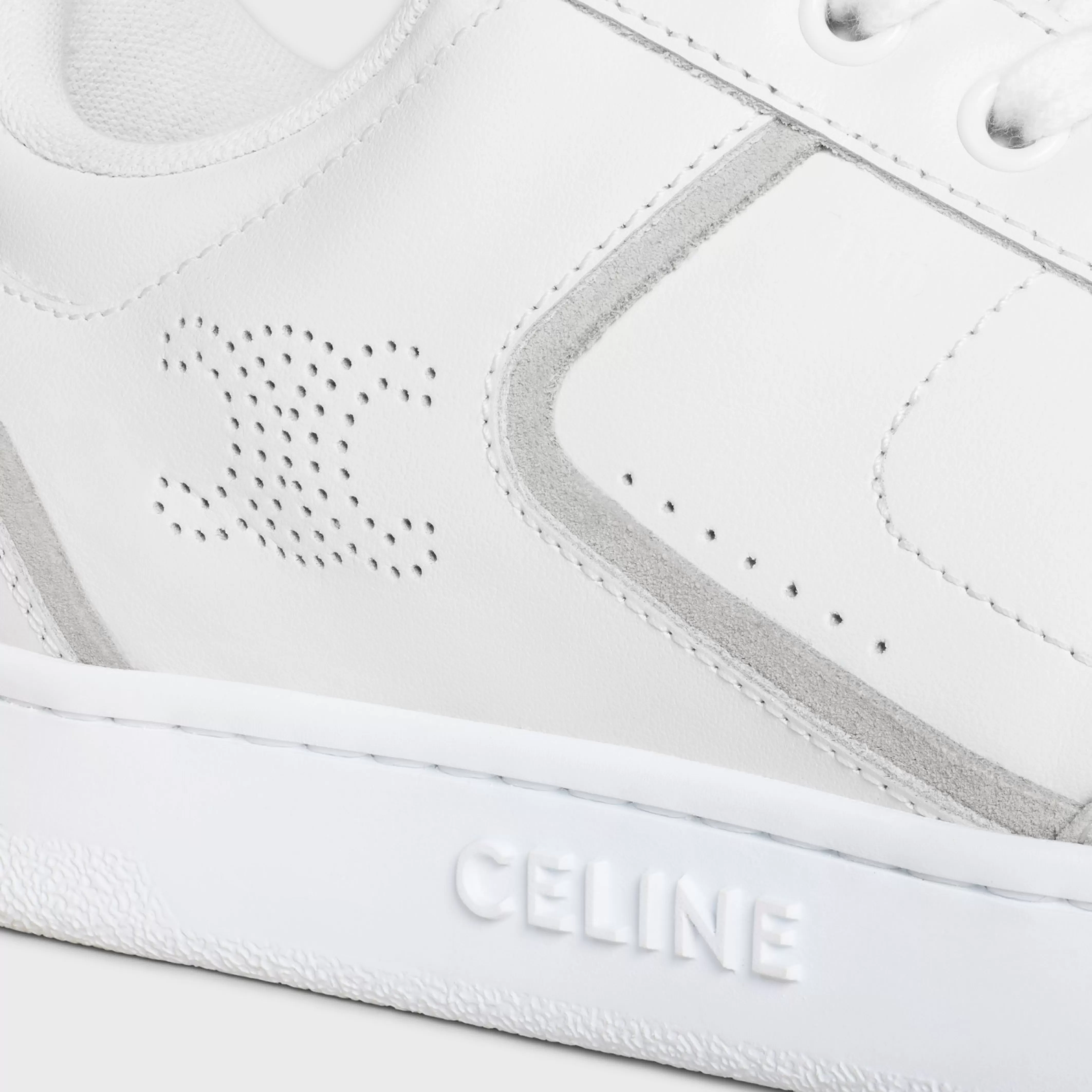 CT-10 TRAINER LOW LACE-UP SNEAKER in CALFSKIN AND SUEDE CALFSKIN^CELINE Cheap