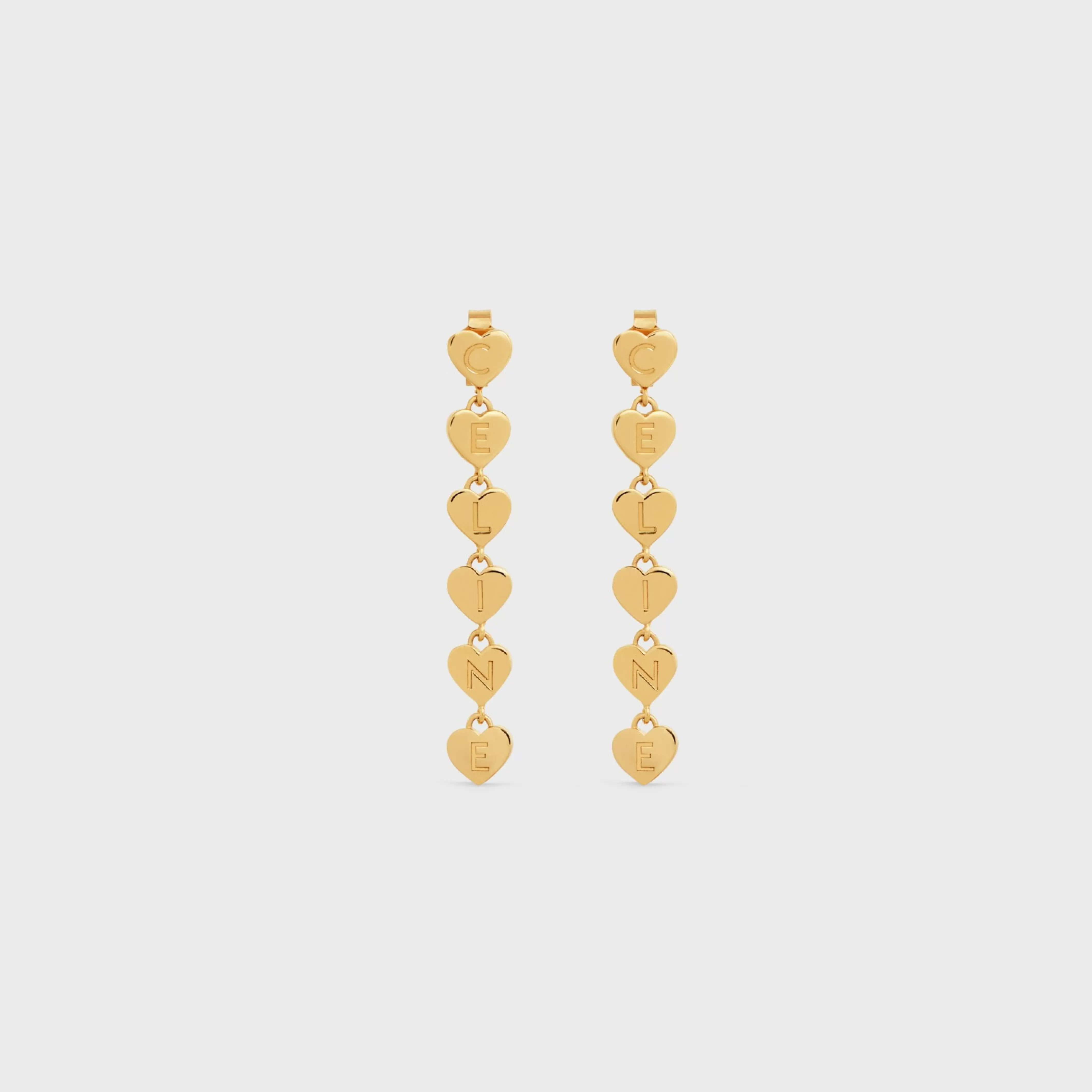 Cœur Earrings in Brass with Gold Finish^CELINE Discount