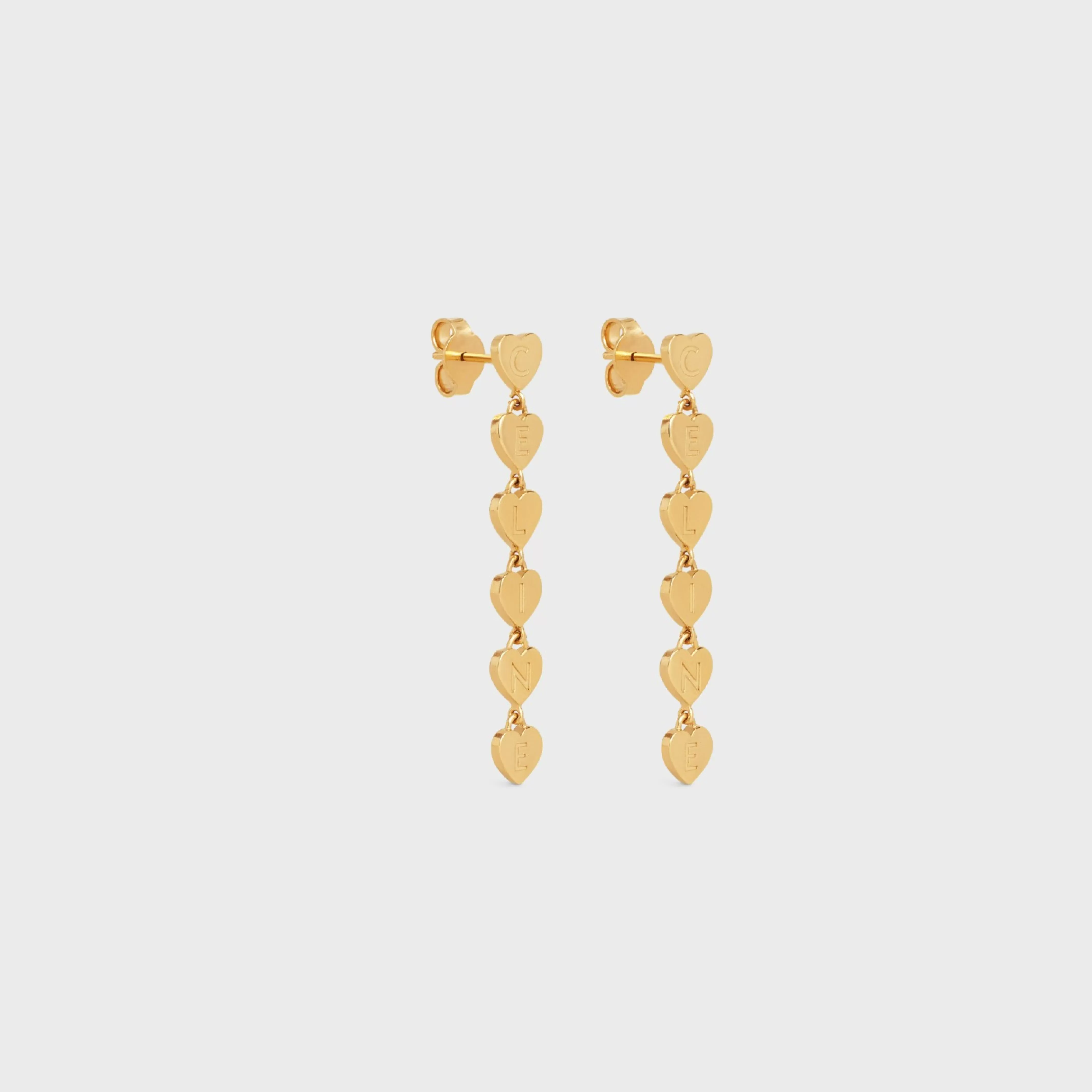 Cœur Earrings in Brass with Gold Finish^CELINE Discount