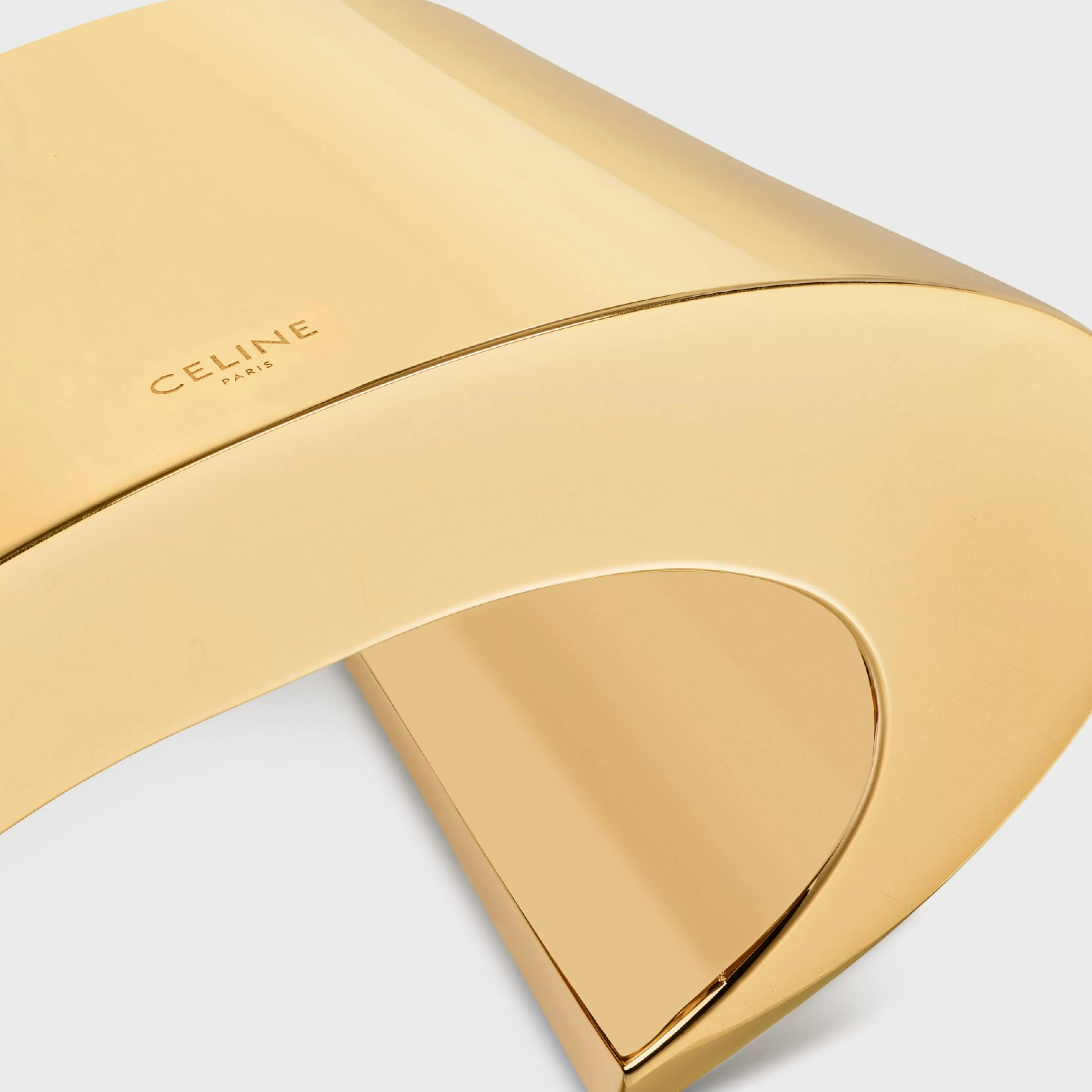 Fmes Abstraites Pyramid Cuff in Brass with Gold Finish^CELINE Outlet