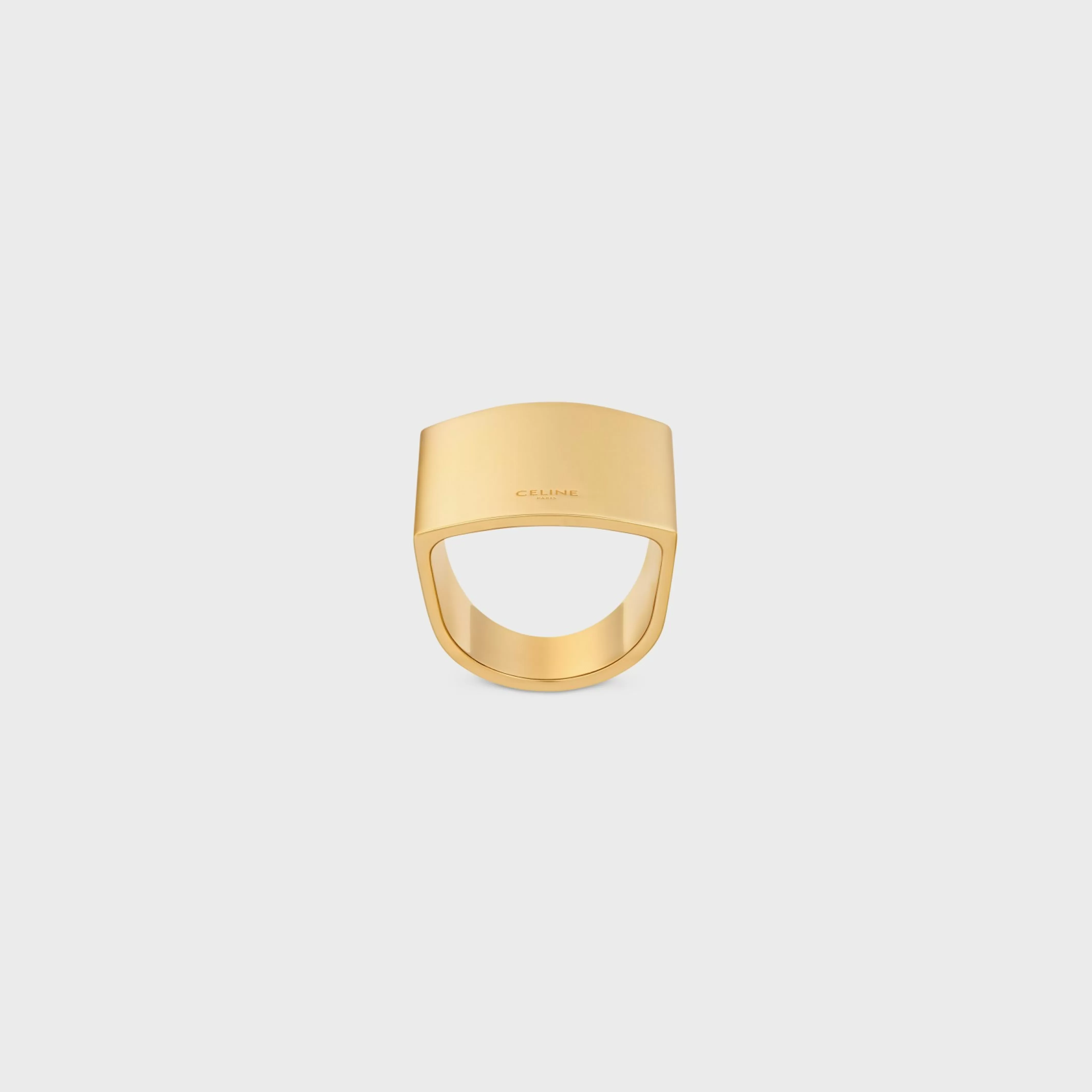 Fmes Abstraites Pyramid Ring in Brass with Gold Finish^CELINE Clearance