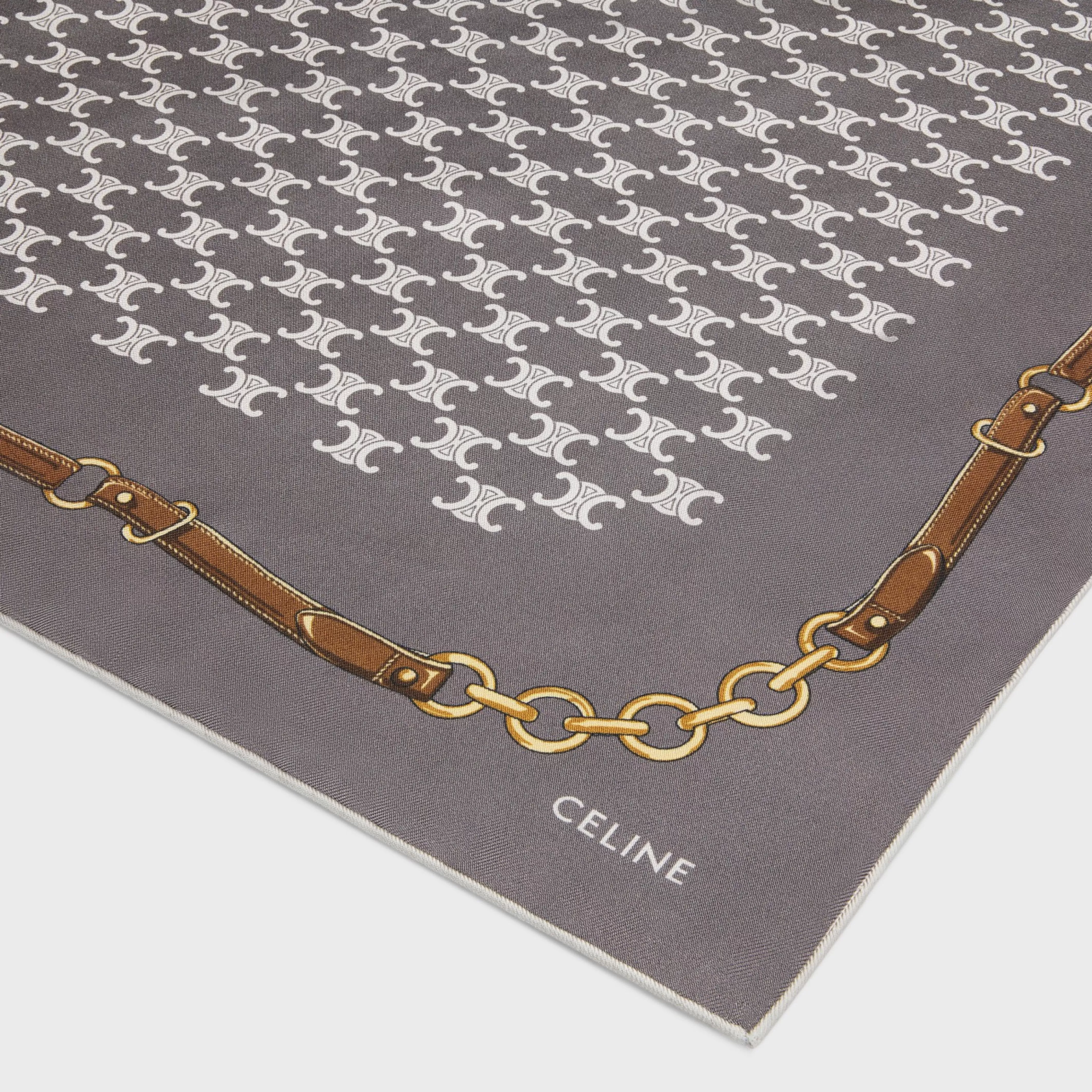 heritage bandana in silk twill^CELINE New
