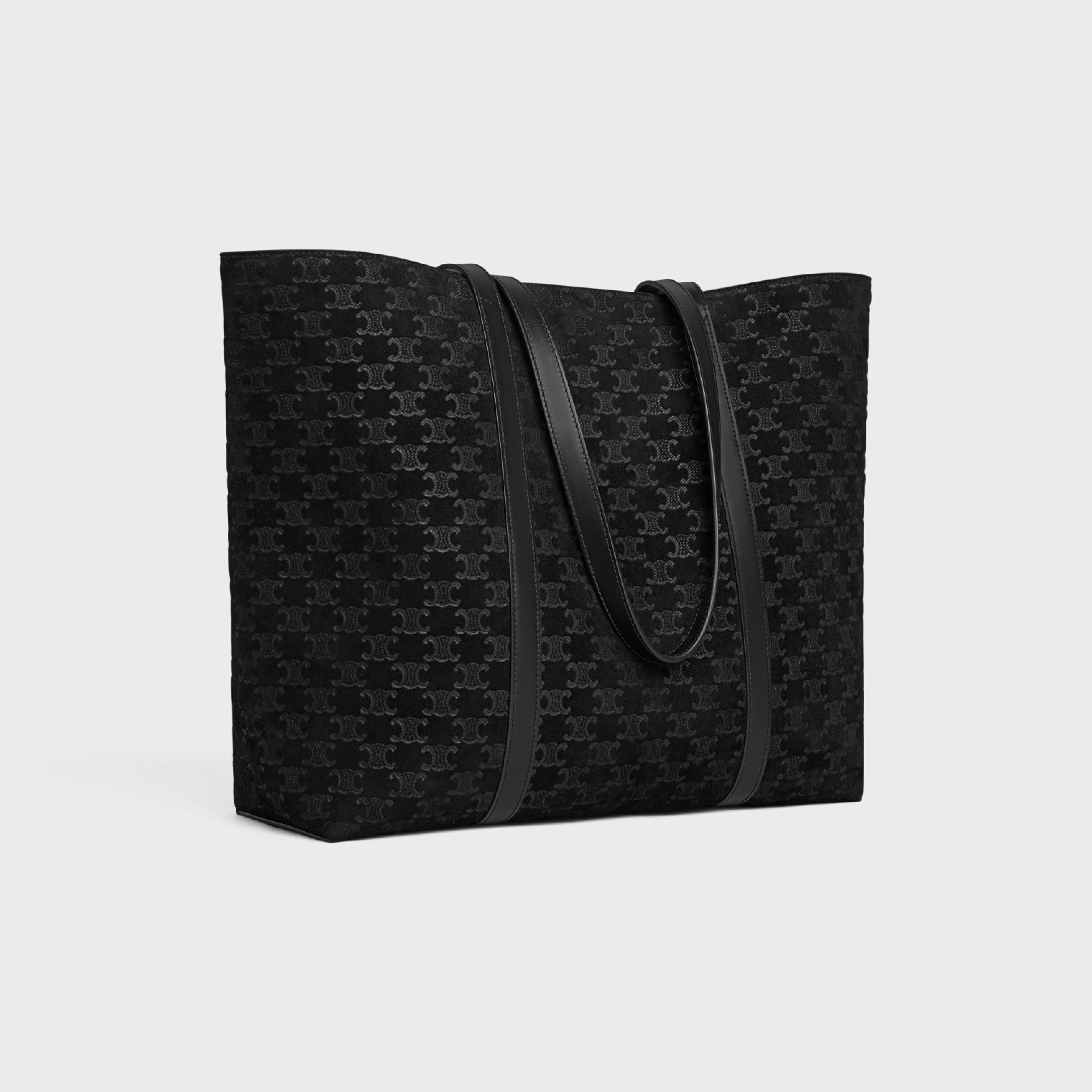 HORIZONTAL MUSEUM BAG in SUEDE CALFSKIN WITH TRIOMPHE EMBOSSED^CELINE Hot