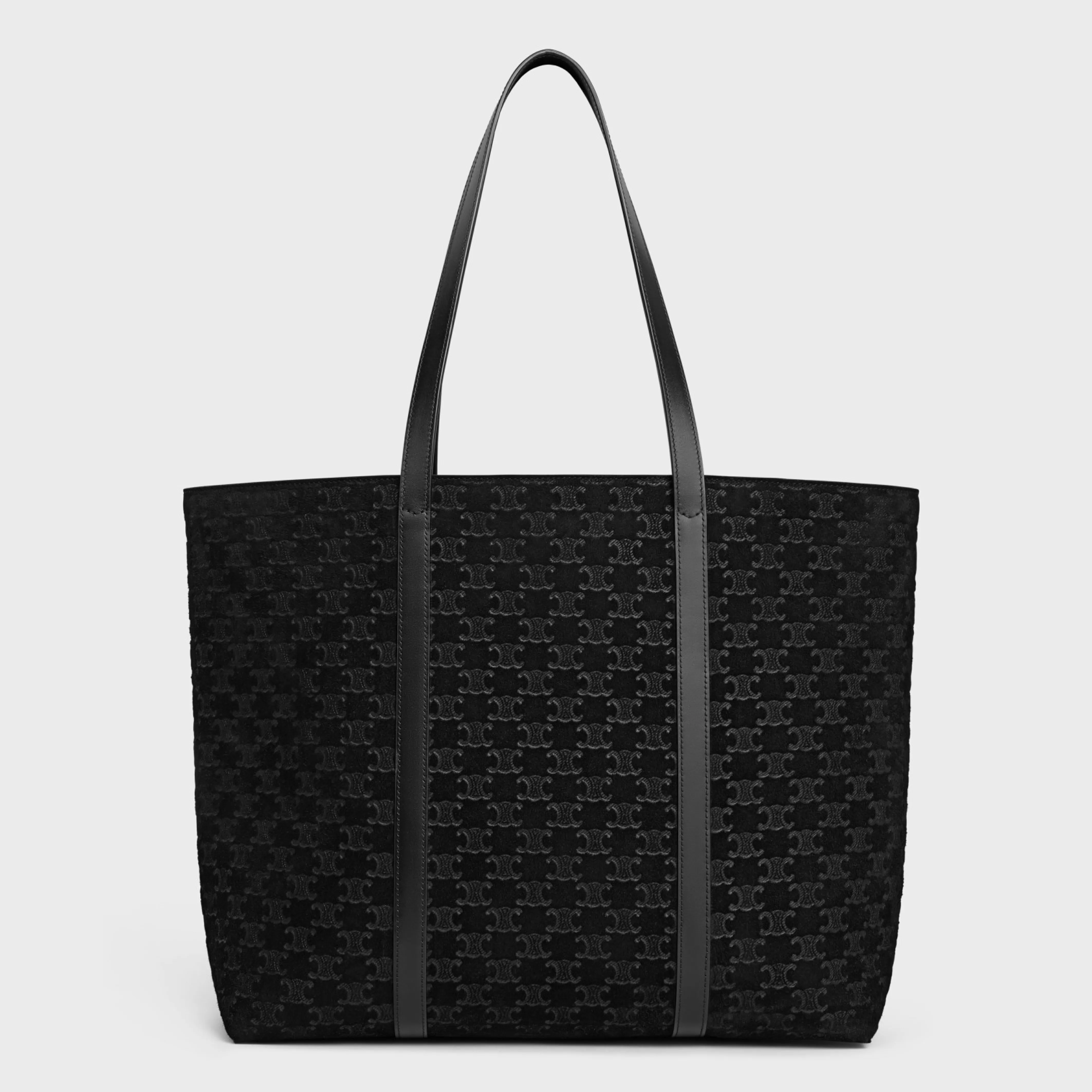 HORIZONTAL MUSEUM BAG in SUEDE CALFSKIN WITH TRIOMPHE EMBOSSED^CELINE Hot