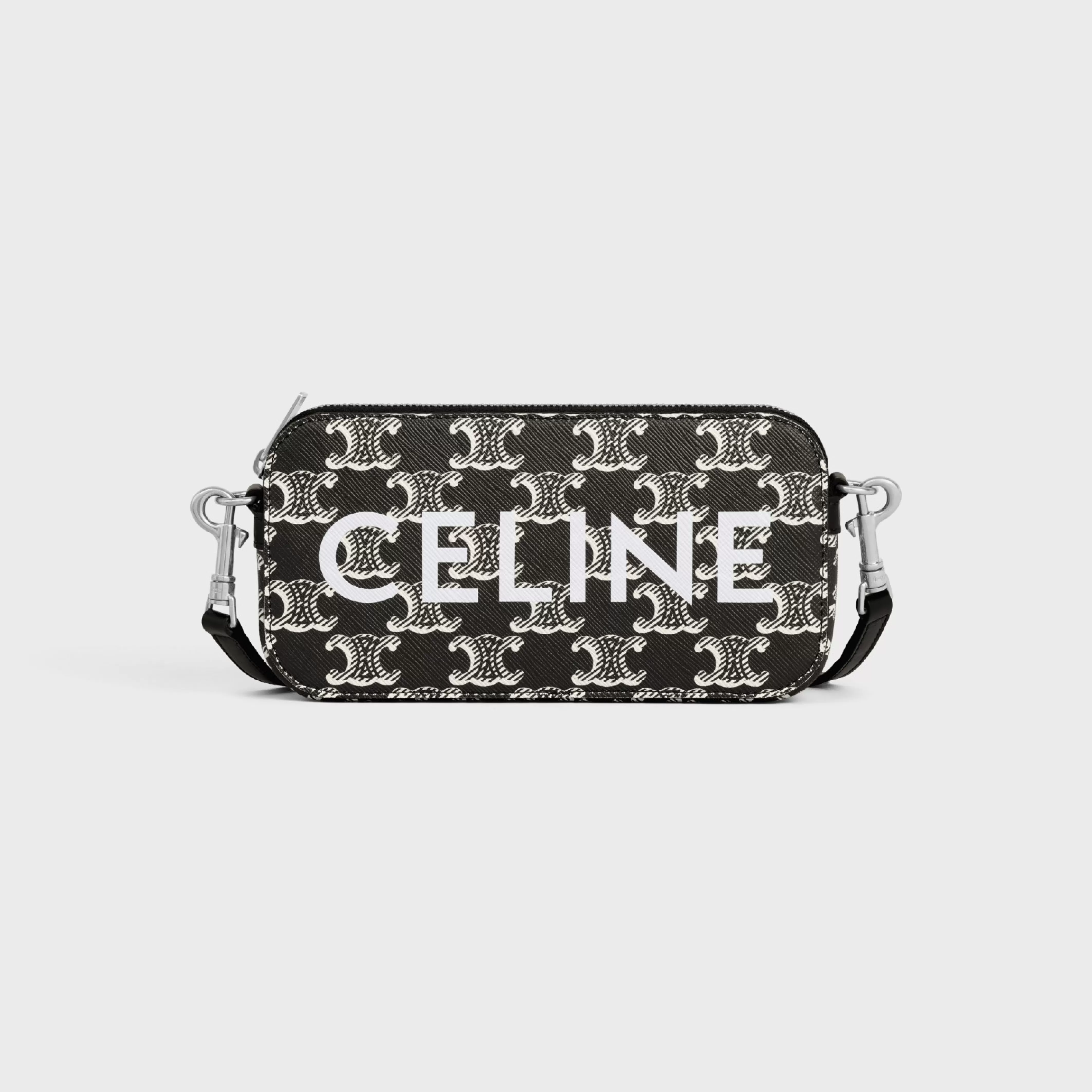 Horizontal pouch in Triomphe canvas two-tone with print^CELINE Best Sale