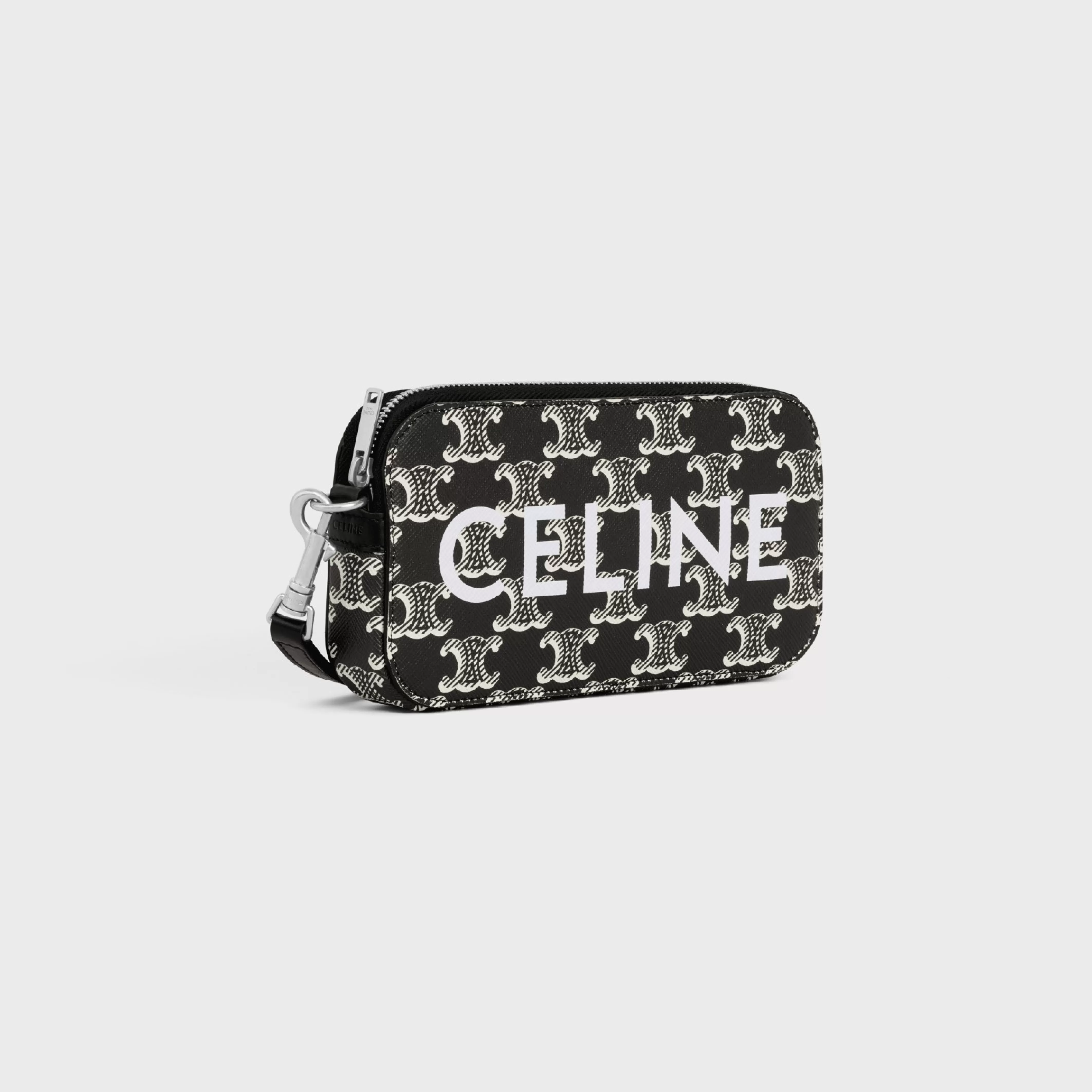 Horizontal pouch in Triomphe canvas two-tone with print^CELINE Best Sale