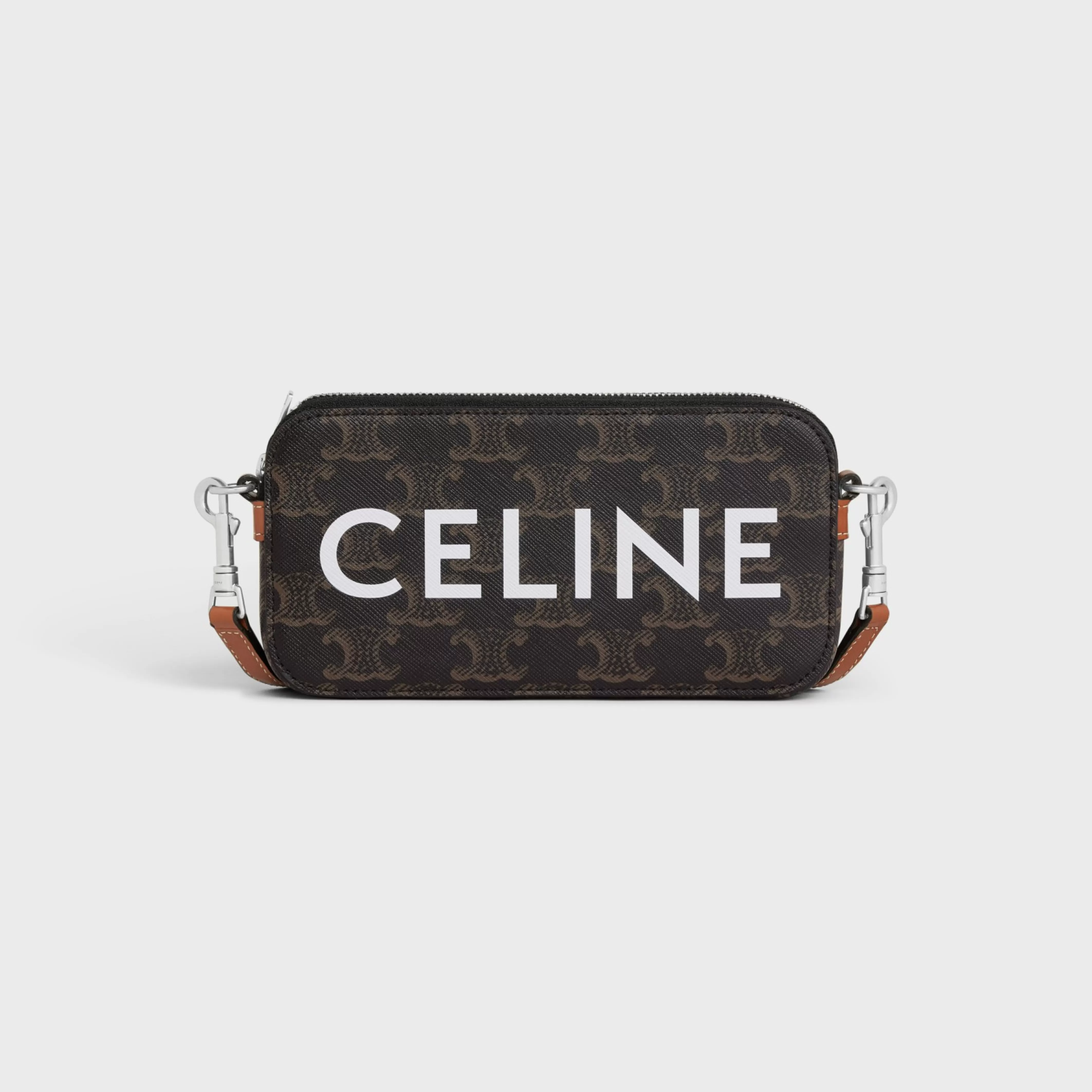 Horizontal pouch in Triomphe canvas with print^CELINE Store