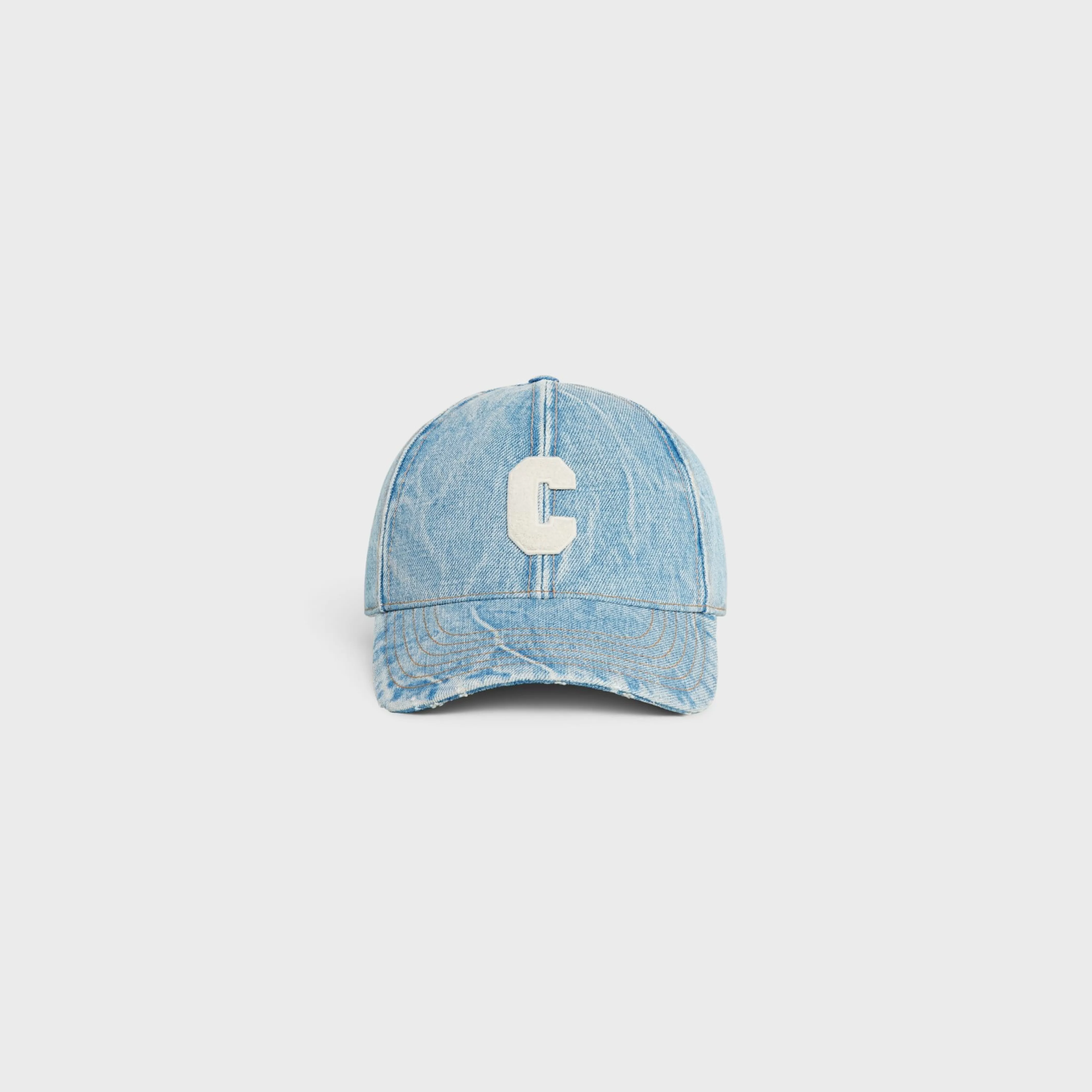 initial baseball cap in denim^CELINE Hot