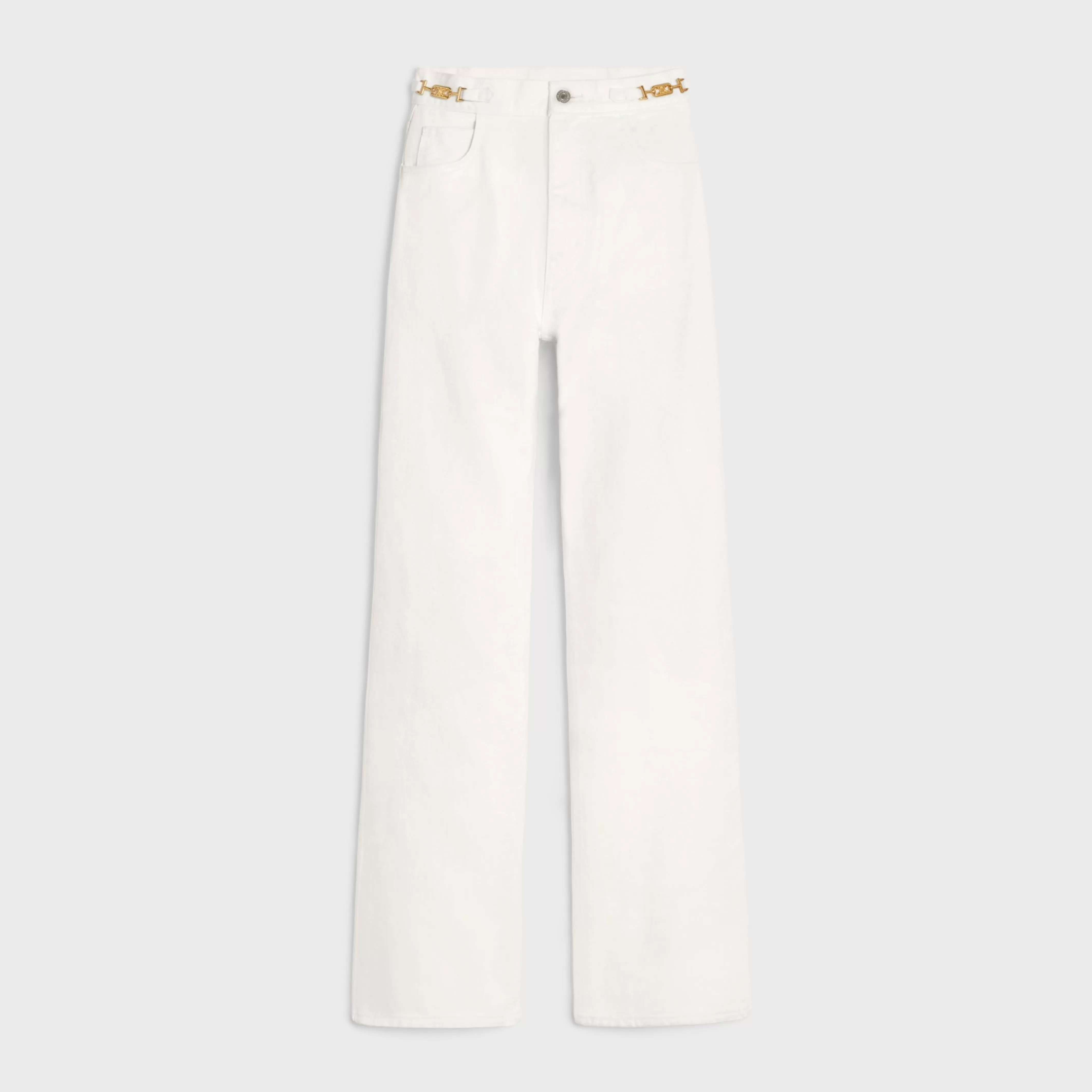 Jane flared jeans in optic white wash denim^CELINE Outlet