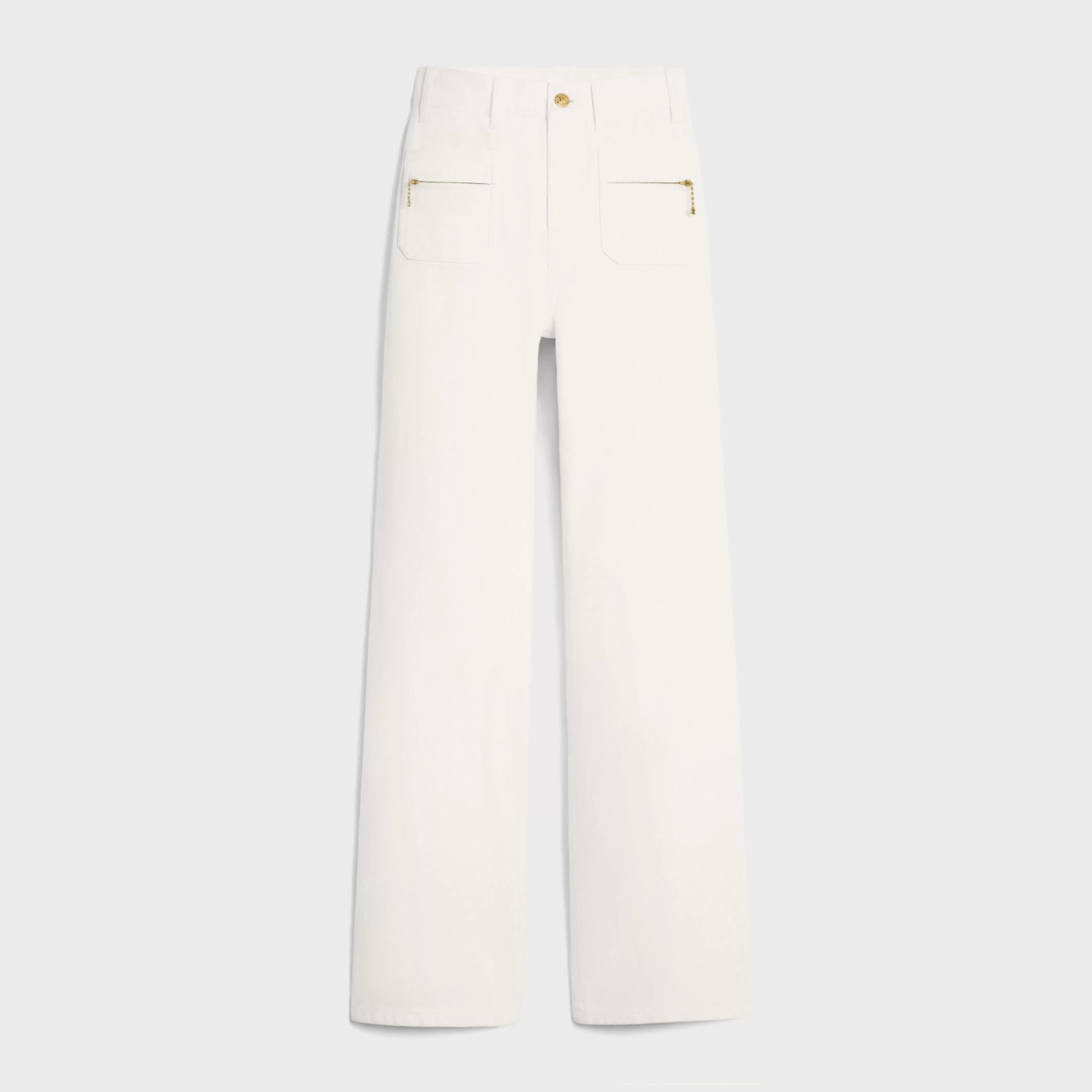 Jane jeans in optic white wash denim^CELINE New