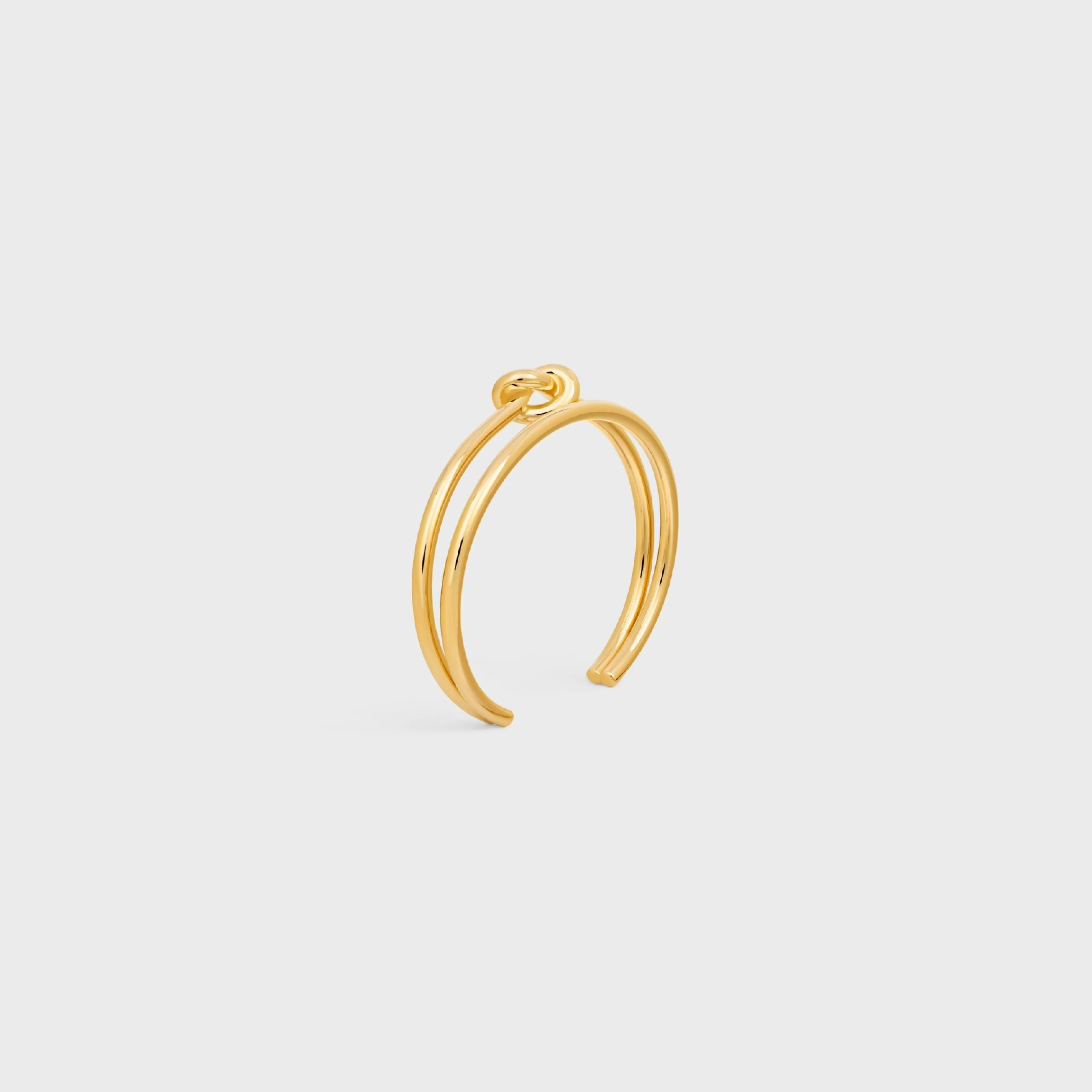 Knot Double Cuff in Brass with Gold Finish^CELINE Store