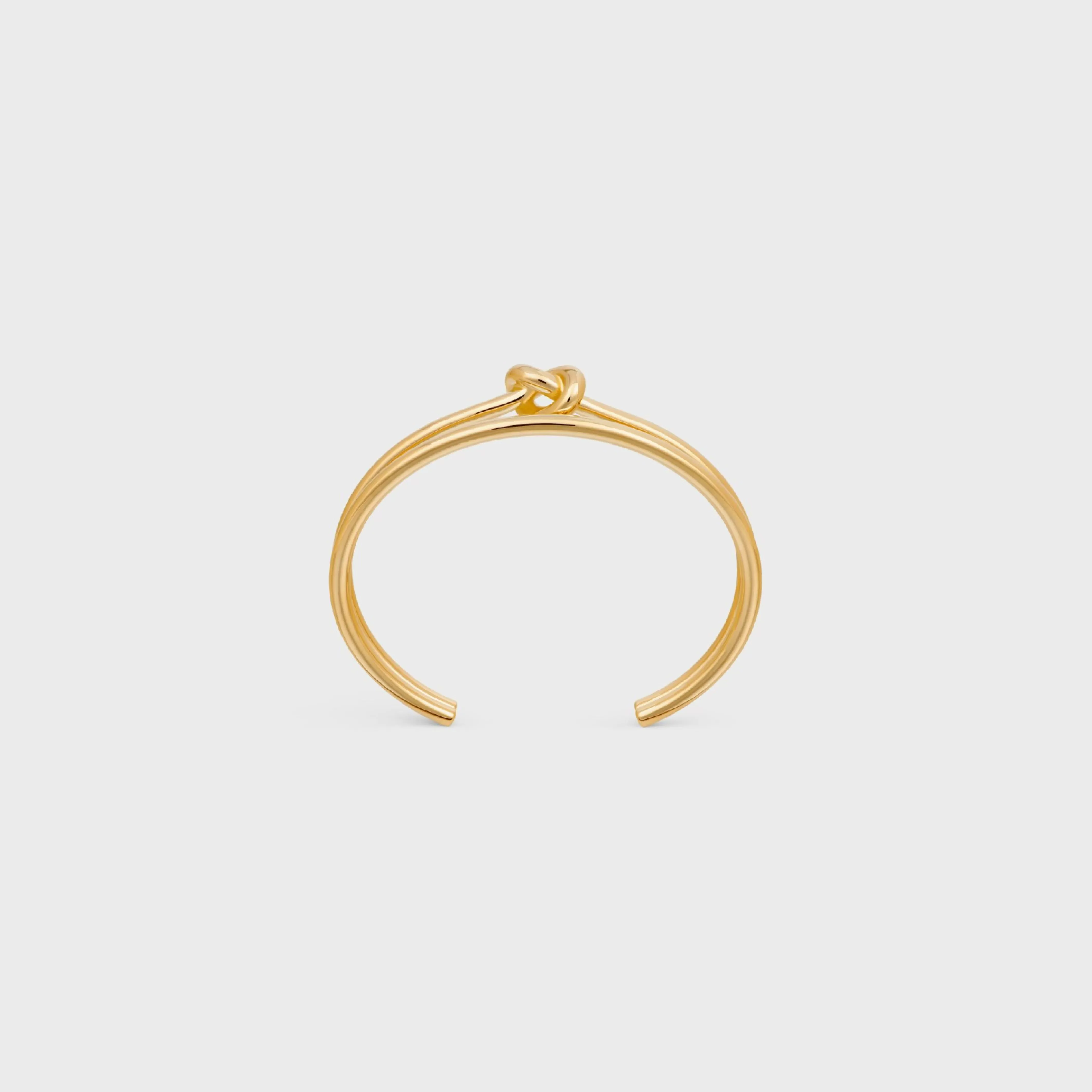 Knot Double Cuff in Brass with Gold Finish^CELINE Store