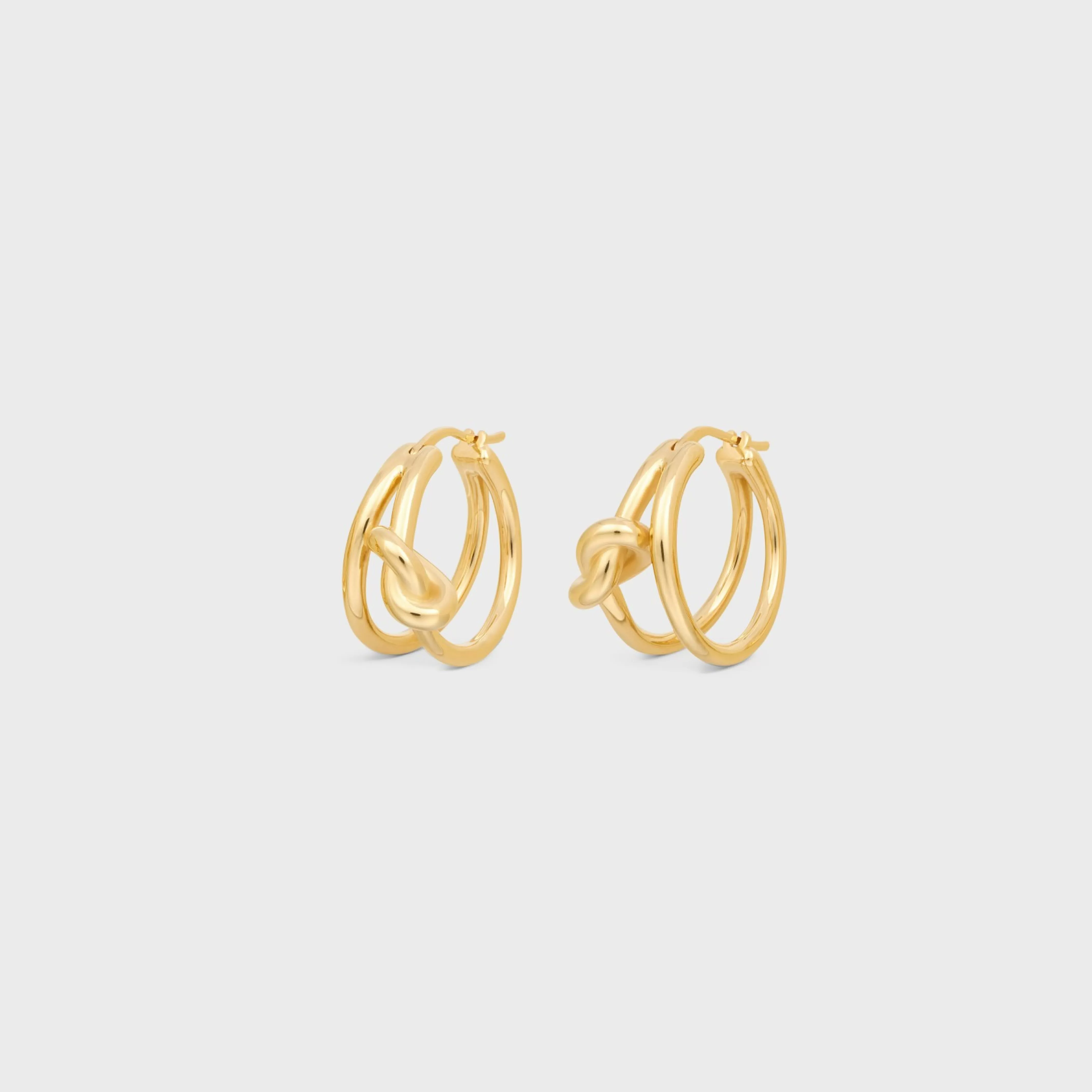 Knot Double Hoops in Brass with Gold Finish^CELINE Cheap