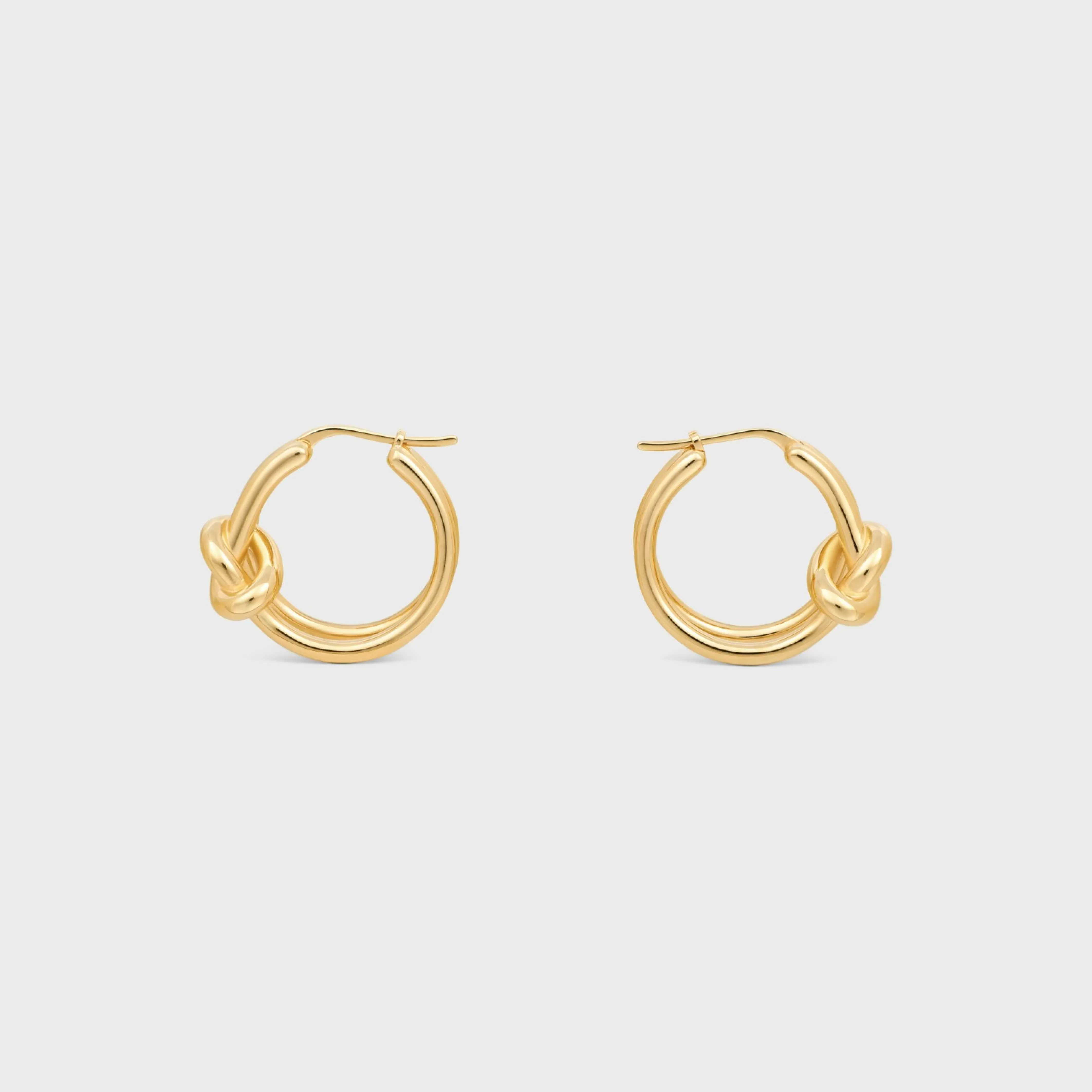 Knot Double Hoops in Brass with Gold Finish^CELINE Cheap