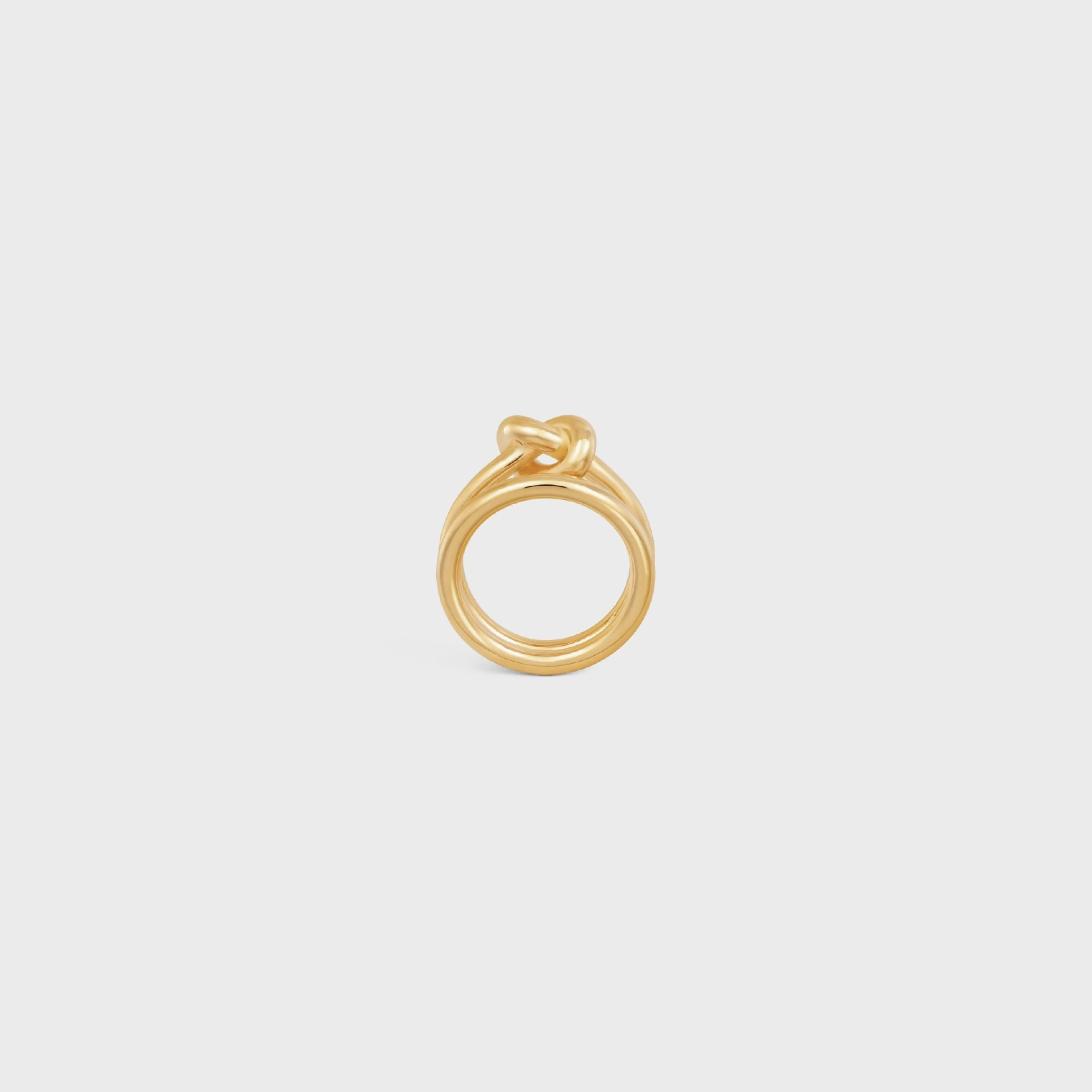 Knot Double Ring in Brass with Gold Finish^CELINE Store