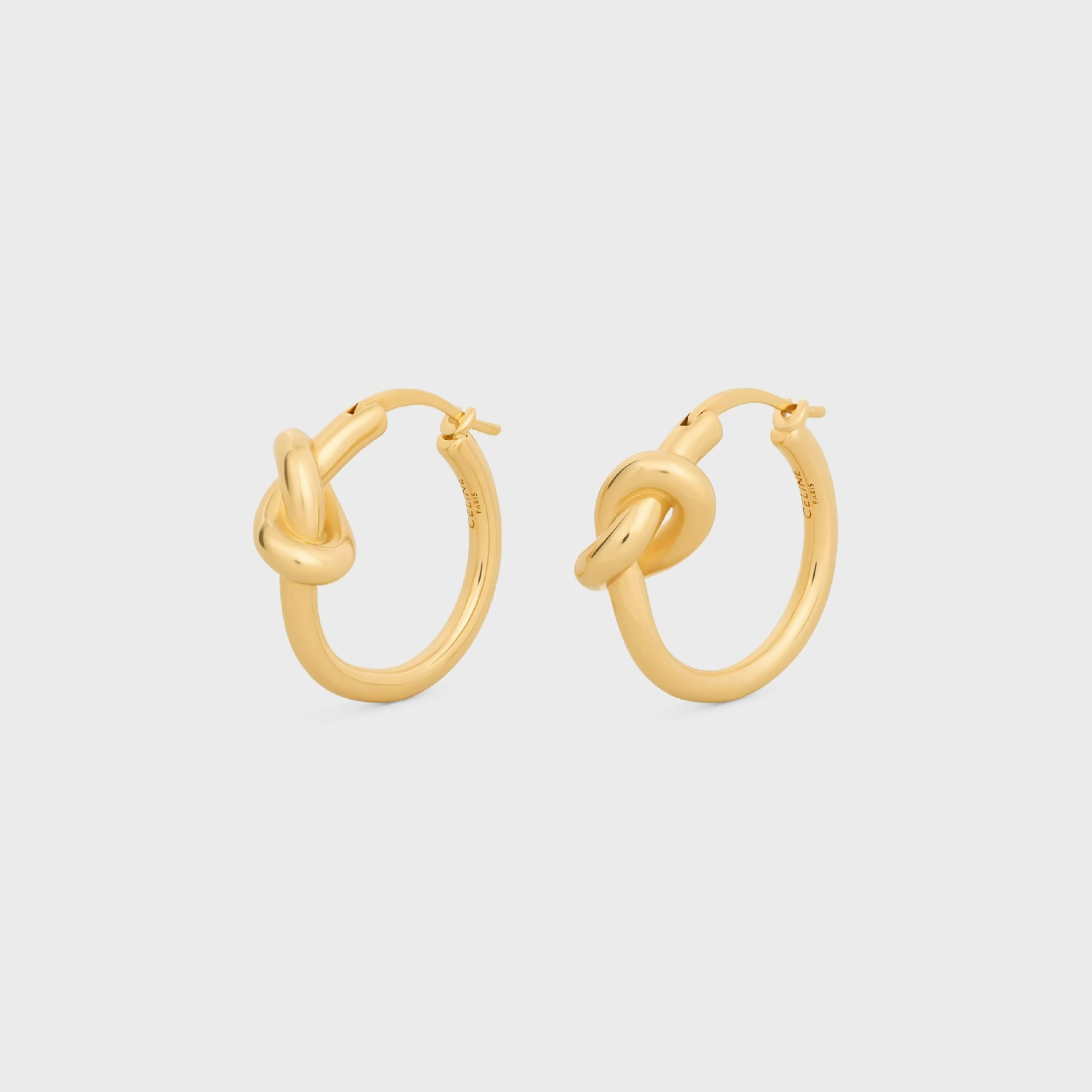 Knot Small Hoops in Brass with Gold finish^CELINE New