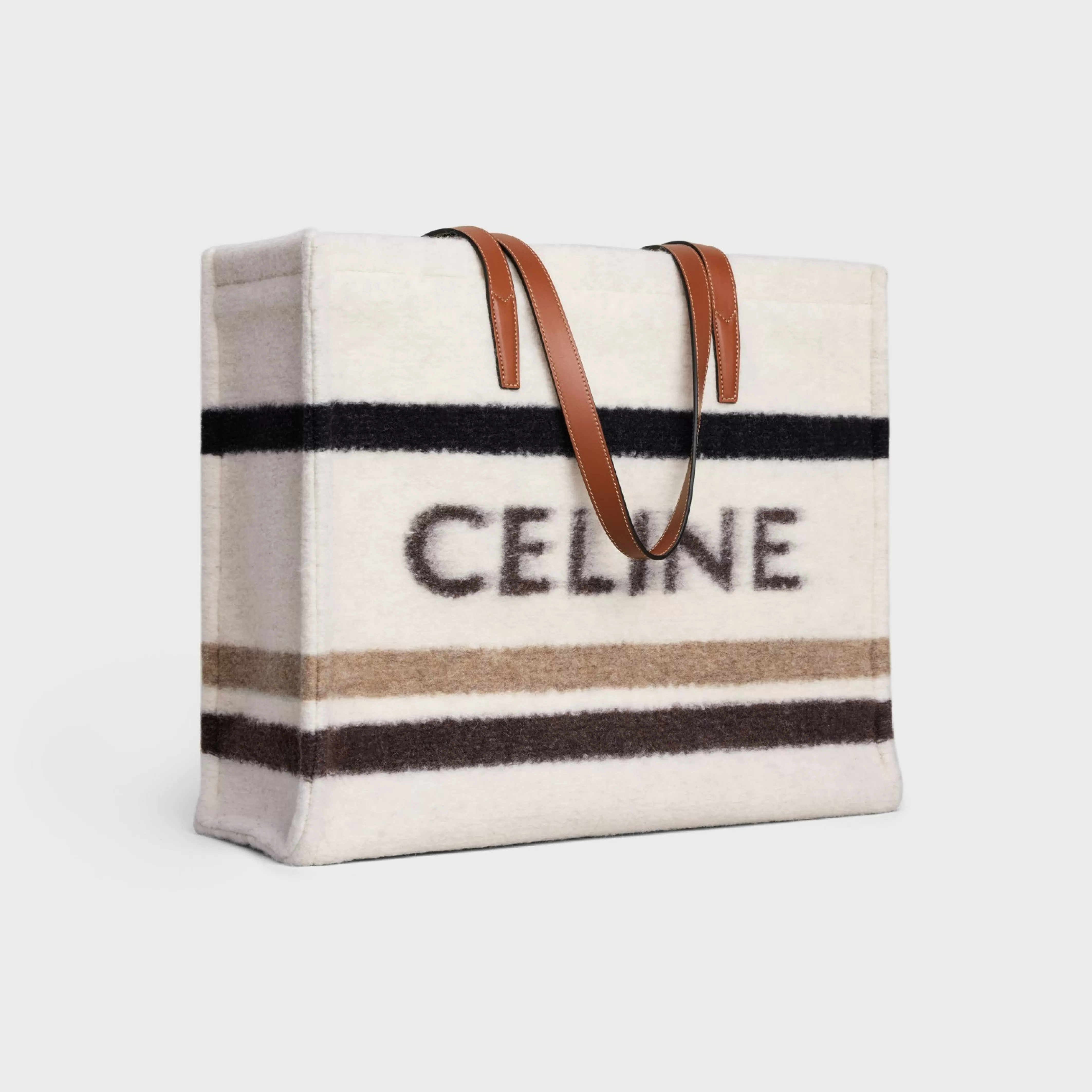 LARGE CABAS in STRIPED TEXTILE WITH JACQUARD^CELINE Store