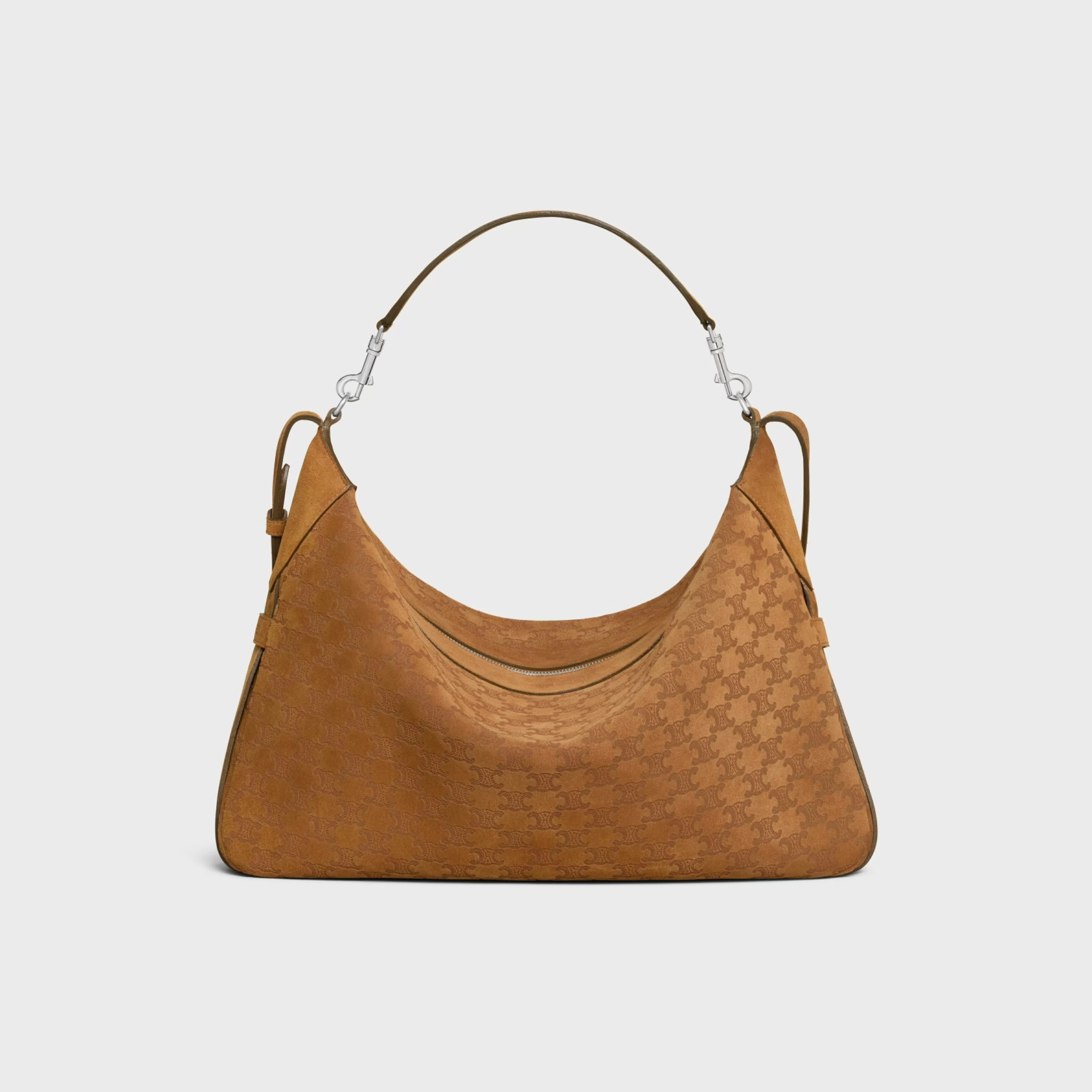 Large Strap Romy in SUEDE CALFSKIN WITH TRIOMPHE ALL OVER^CELINE Store