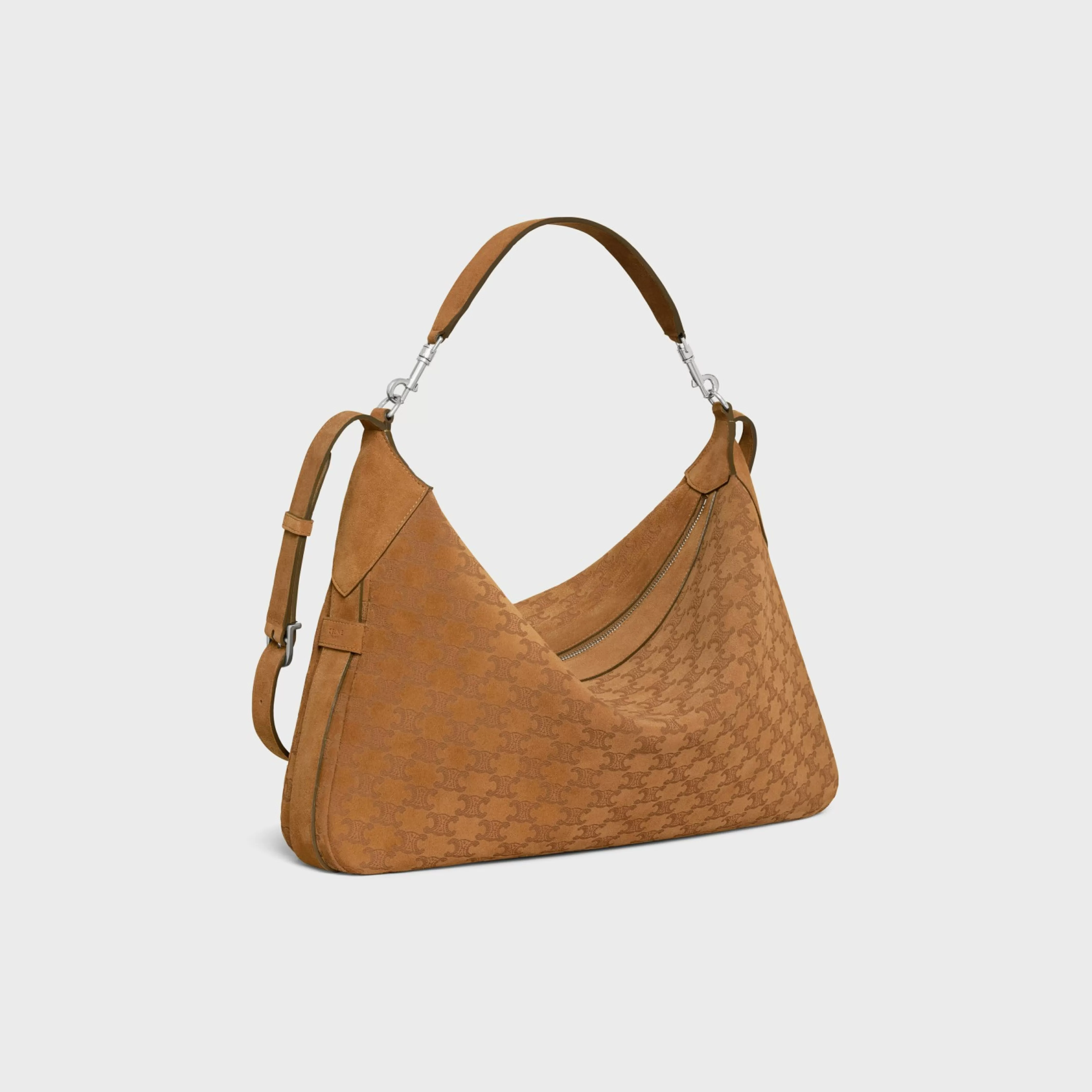 Large Strap Romy in SUEDE CALFSKIN WITH TRIOMPHE ALL OVER^CELINE Store