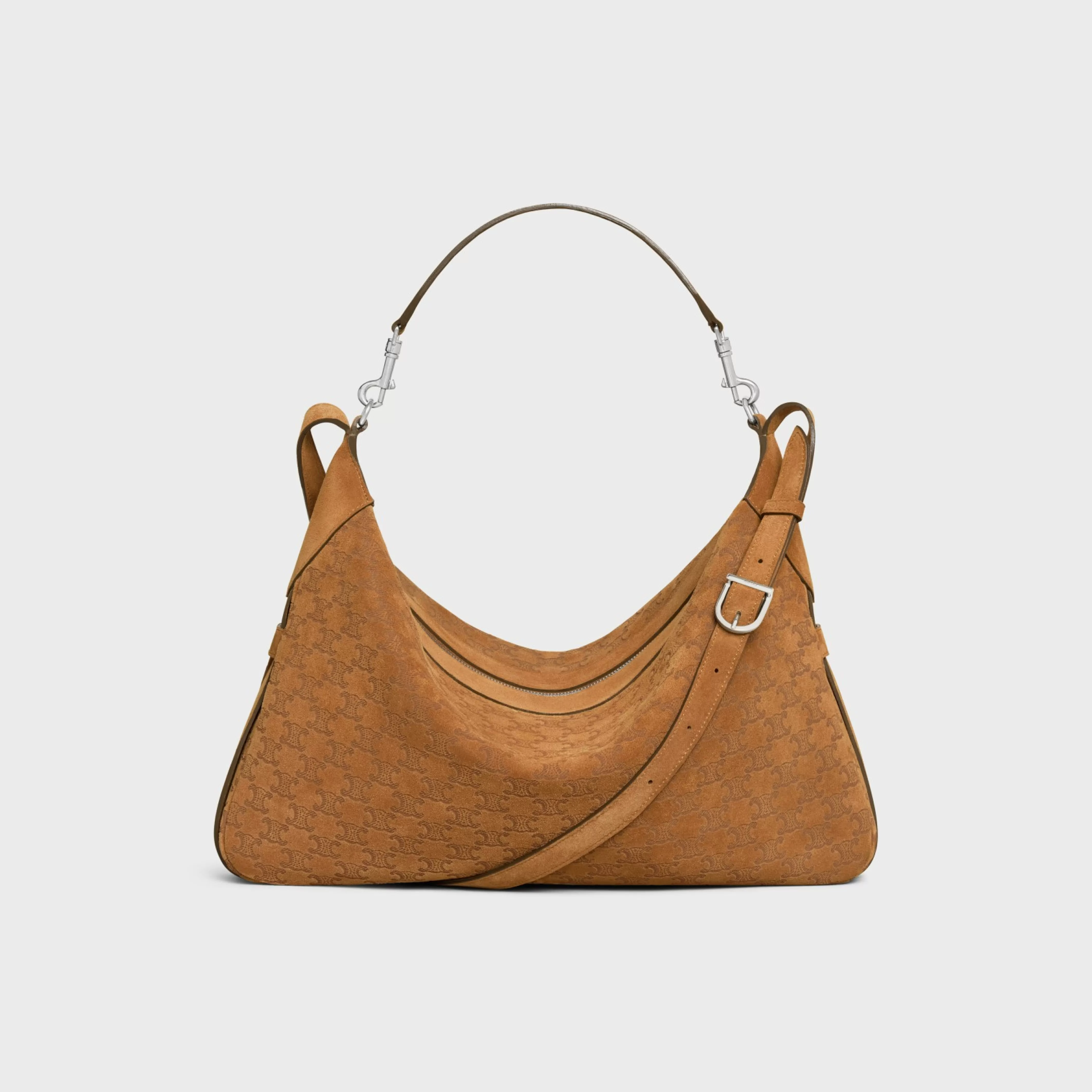 Large Strap Romy in SUEDE CALFSKIN WITH TRIOMPHE ALL OVER^CELINE Store