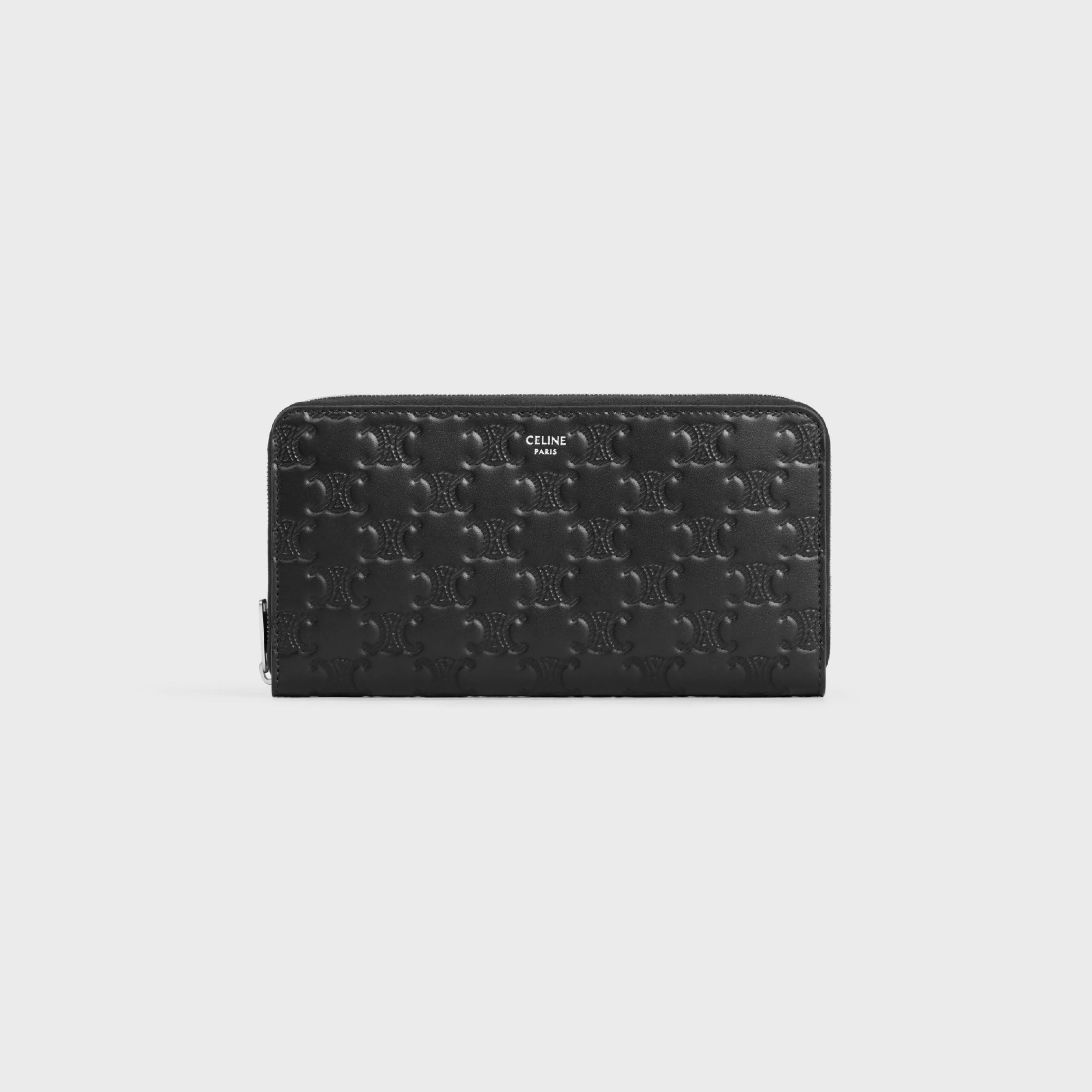 Large Zipped Wallet Triomphe L.Embossed Calf T.Emb^CELINE Store