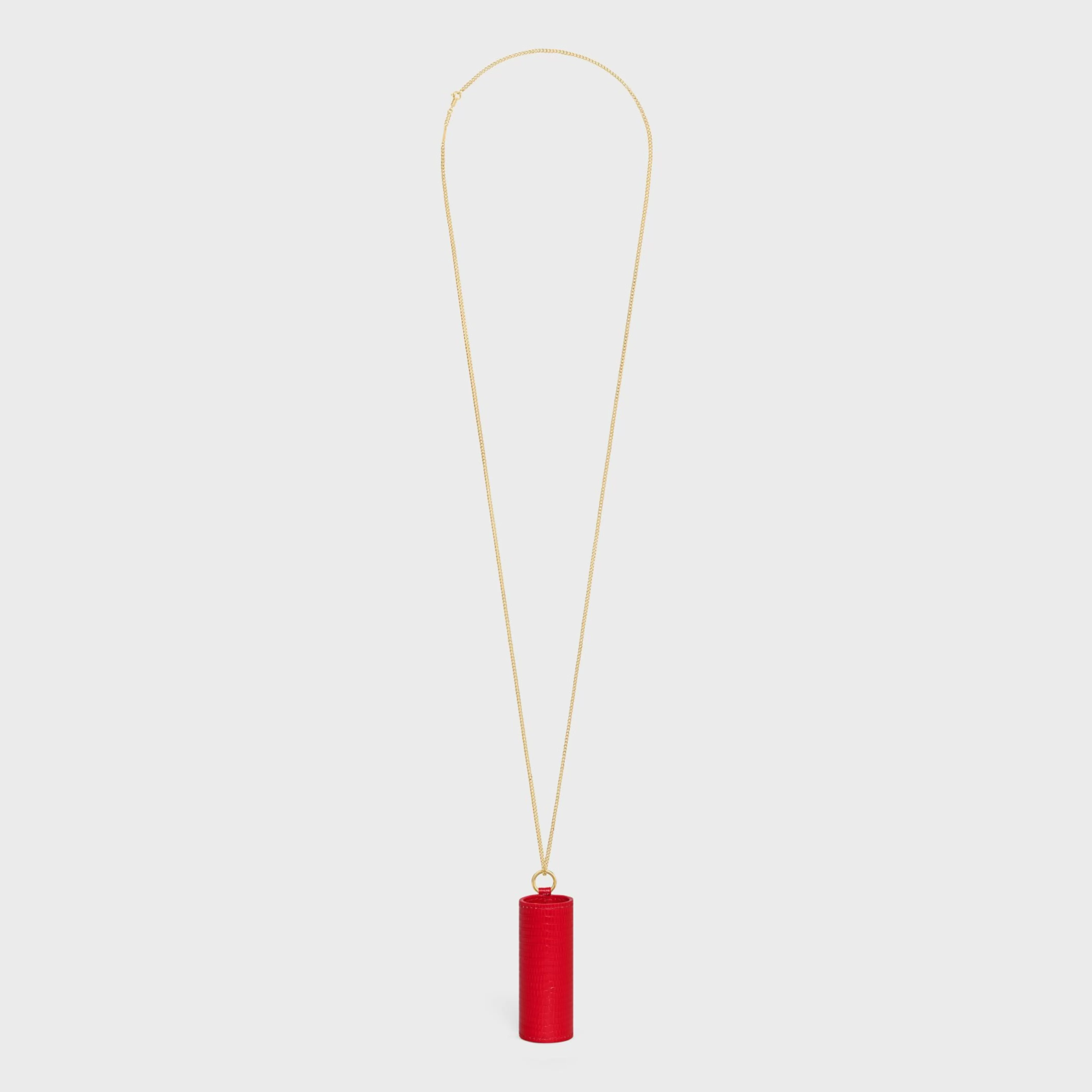 LIPSTICK NECKLACE IN LIZARD^CELINE Sale