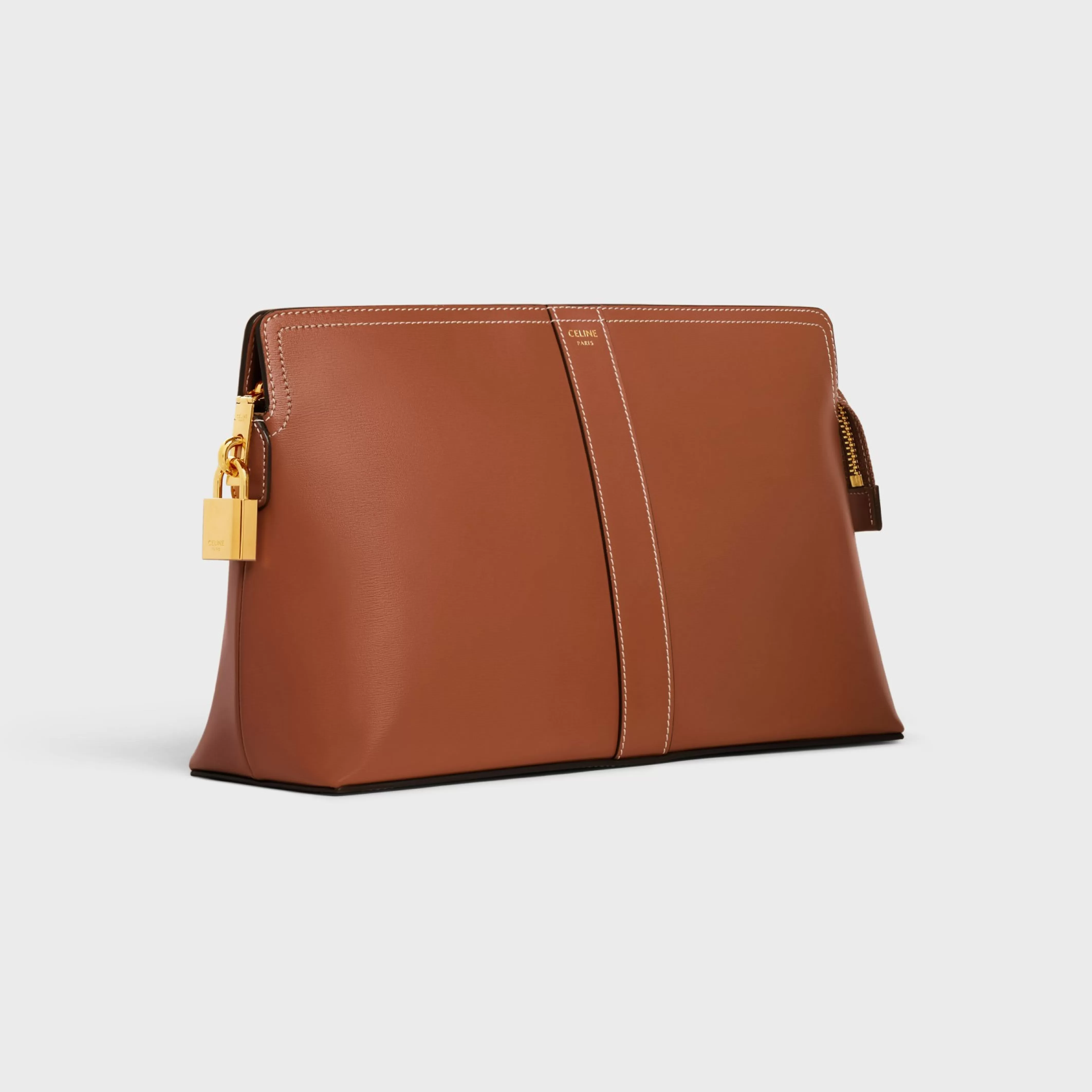 Lock Toiletry Pouch in Shiny Calfskin^CELINE Fashion