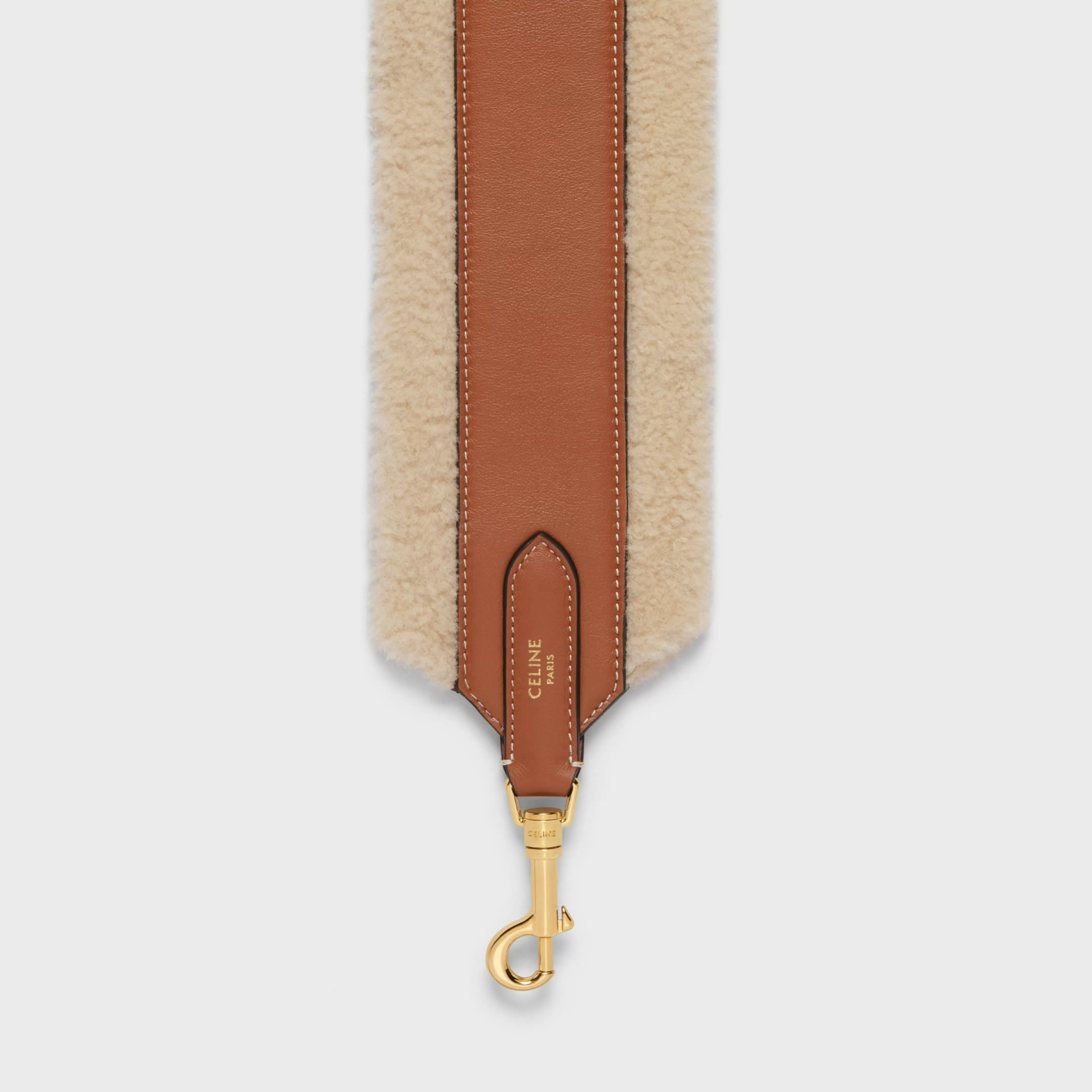 long strap in Shearling and calfskin^CELINE Cheap