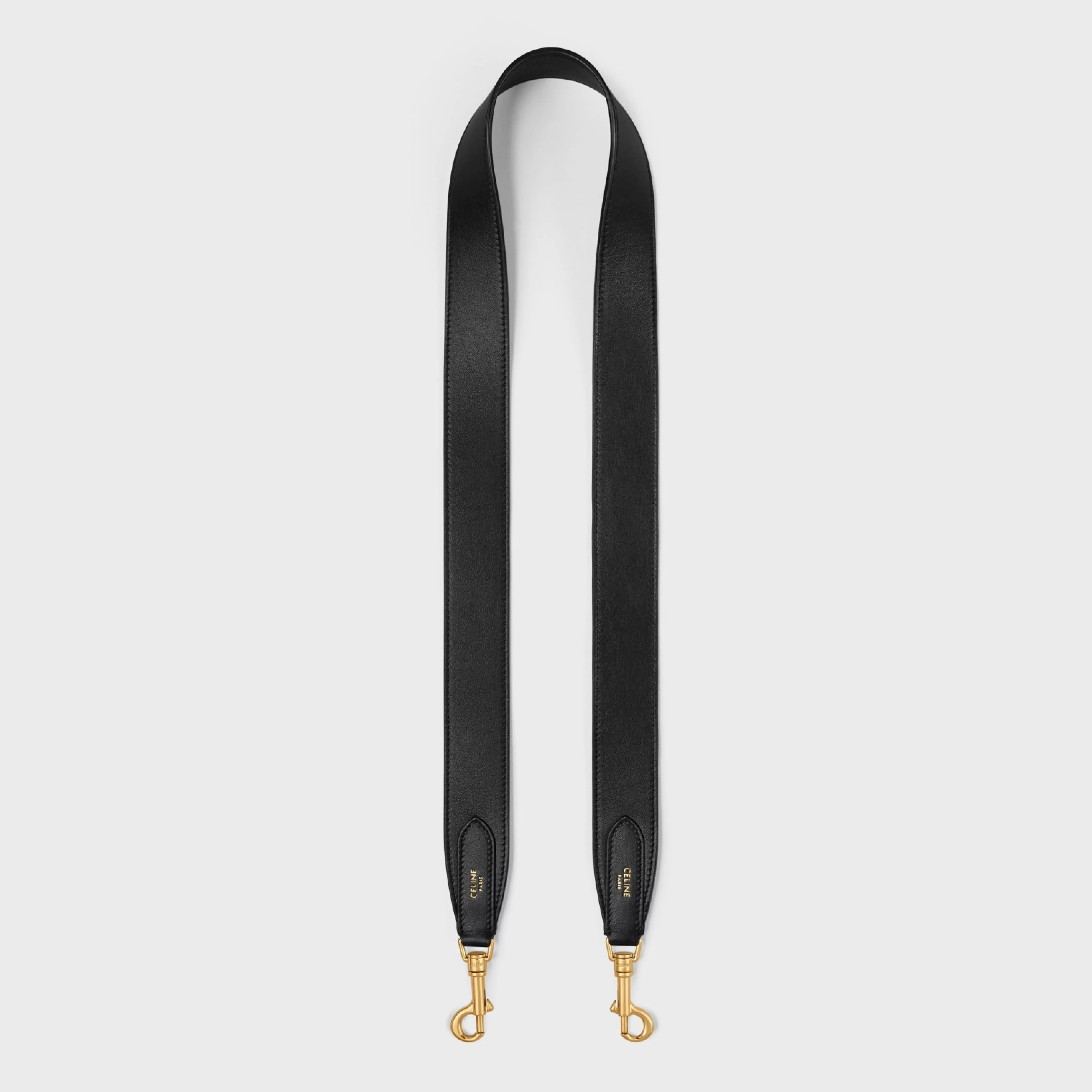 Long Strap in smooth calfskin with GOLD FINISHING^CELINE Hot