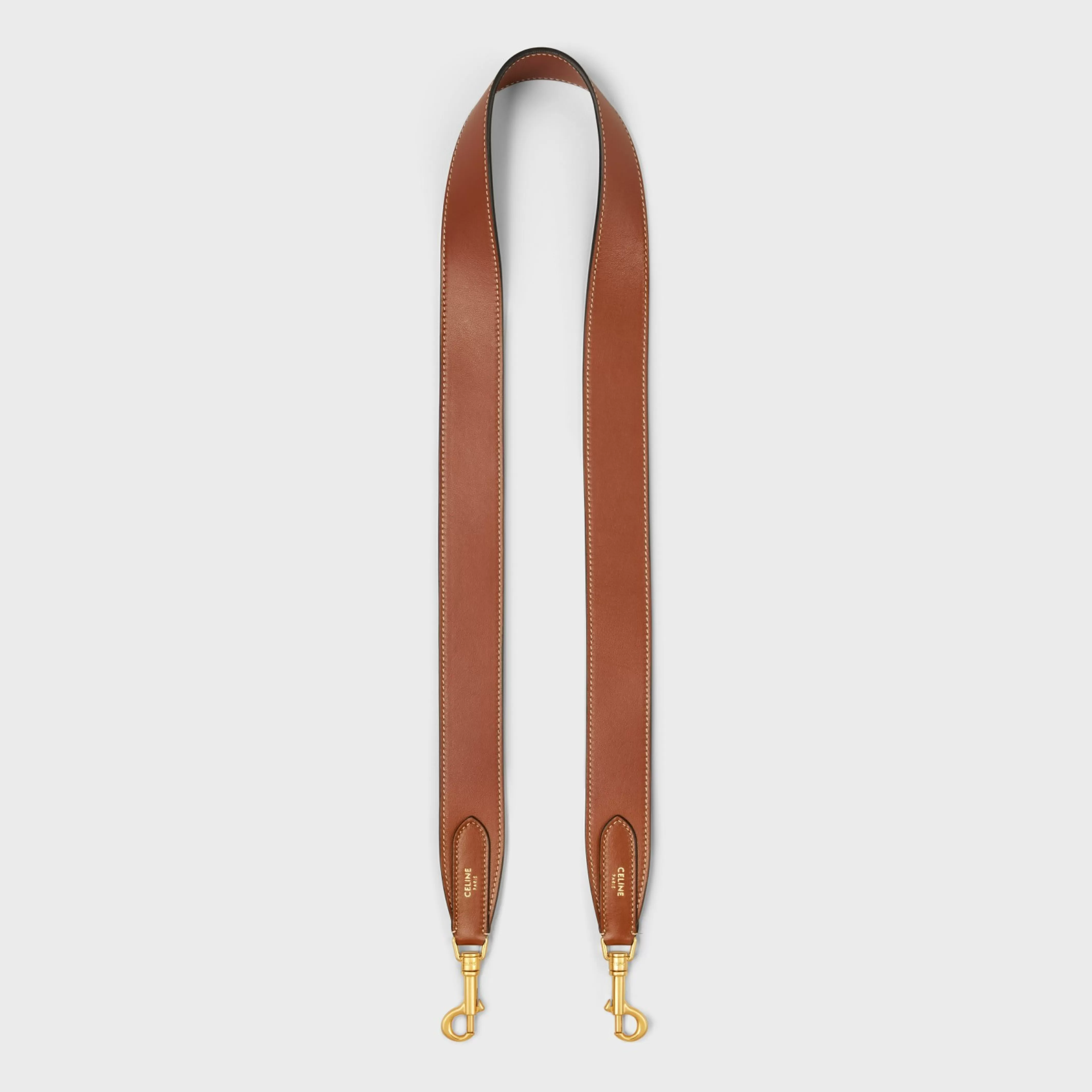 Long Strap in smooth calfskin with GOLD FINISHING^CELINE Sale