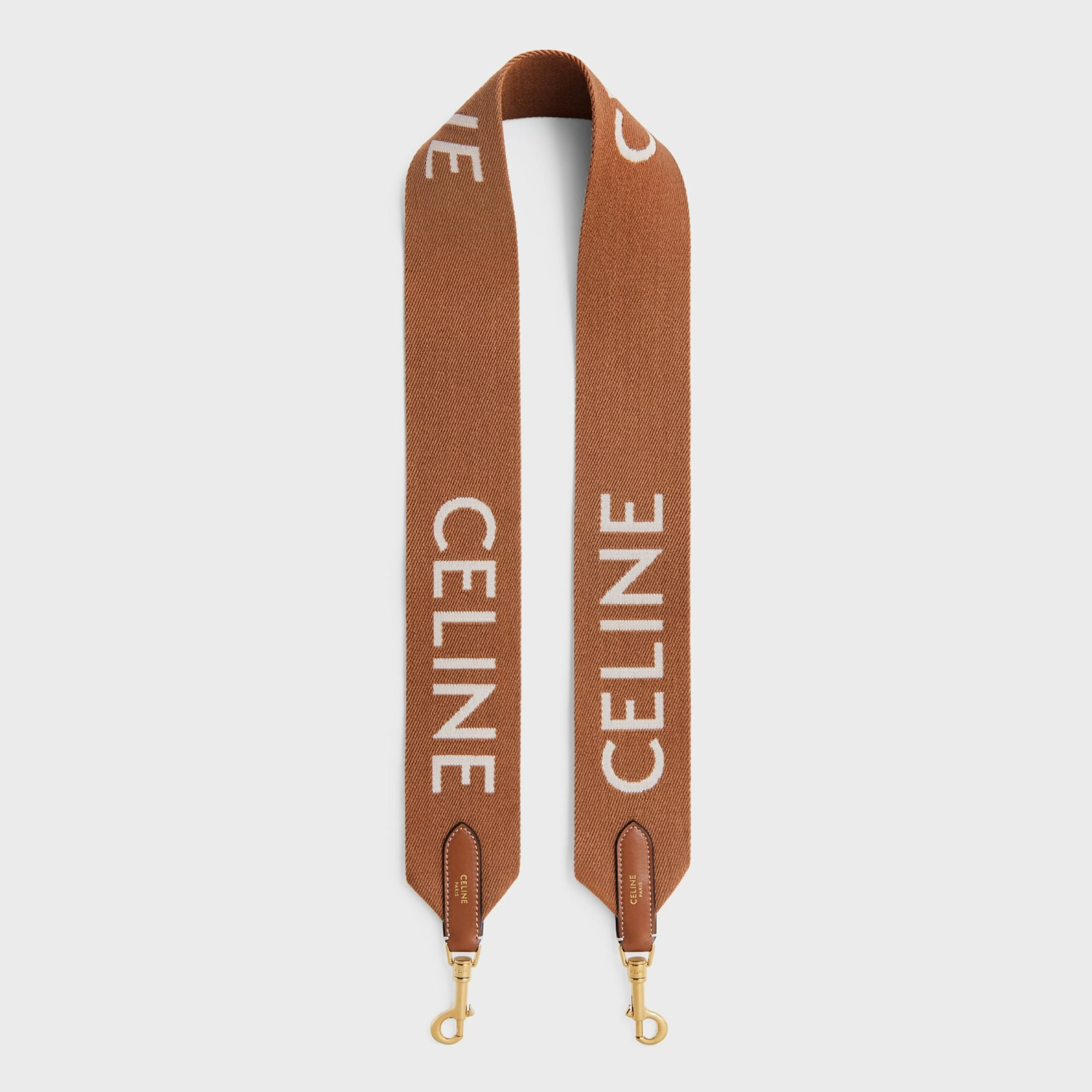 Long Strap in Wool with jacquard with GOLD FINISHING^CELINE Flash Sale