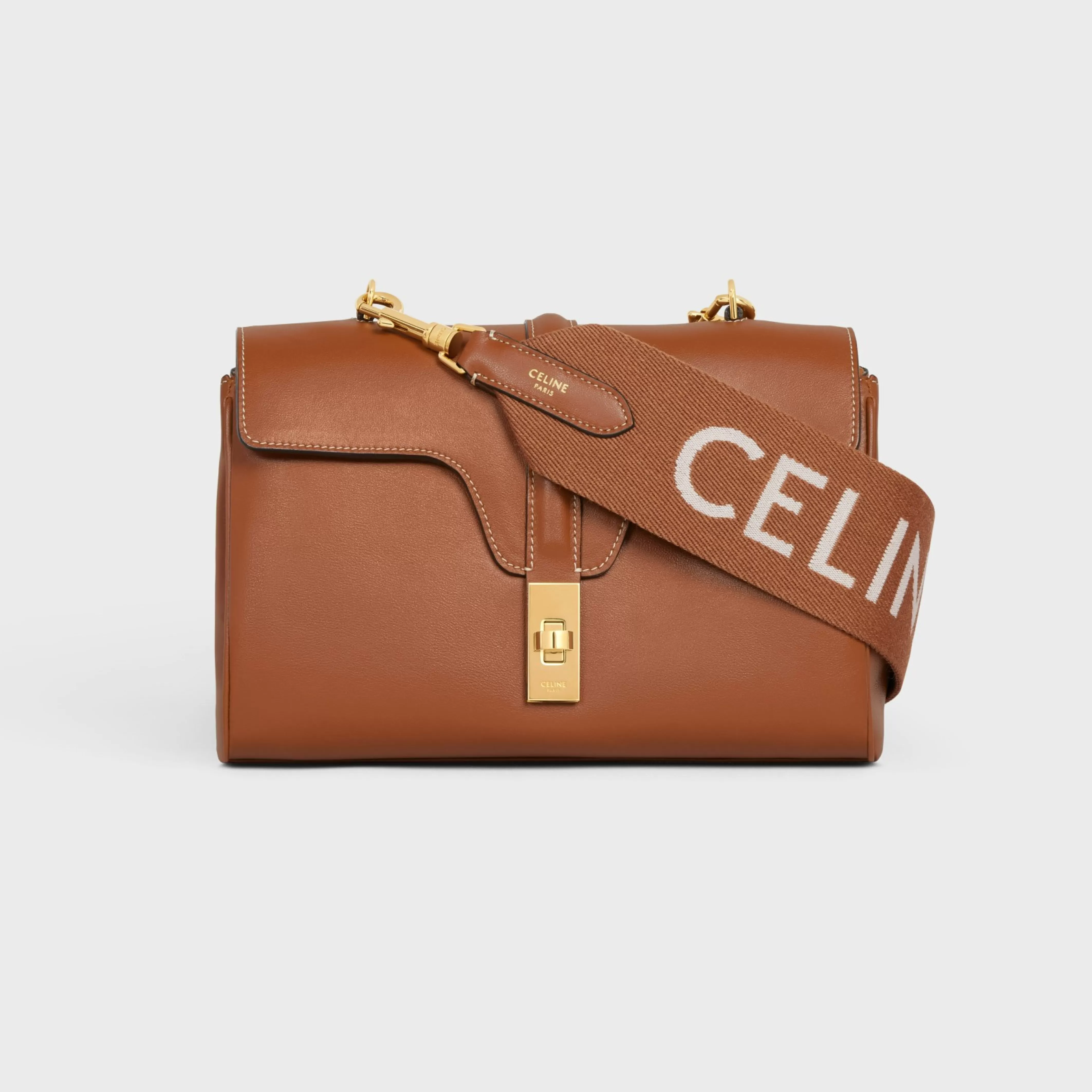 Long Strap in Wool with jacquard with GOLD FINISHING^CELINE Flash Sale