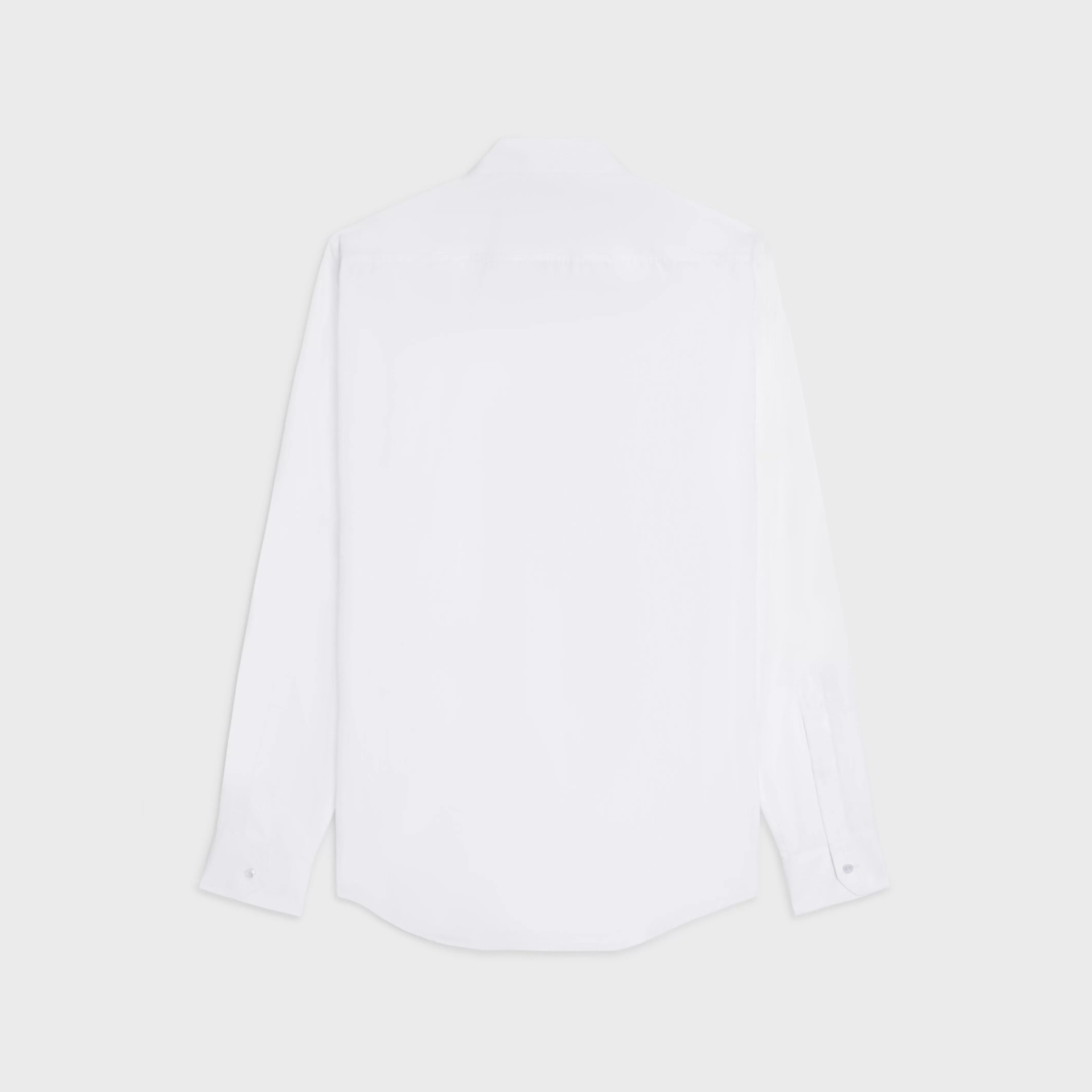 loose shirt with inverted collar in cotton poplin^CELINE Store