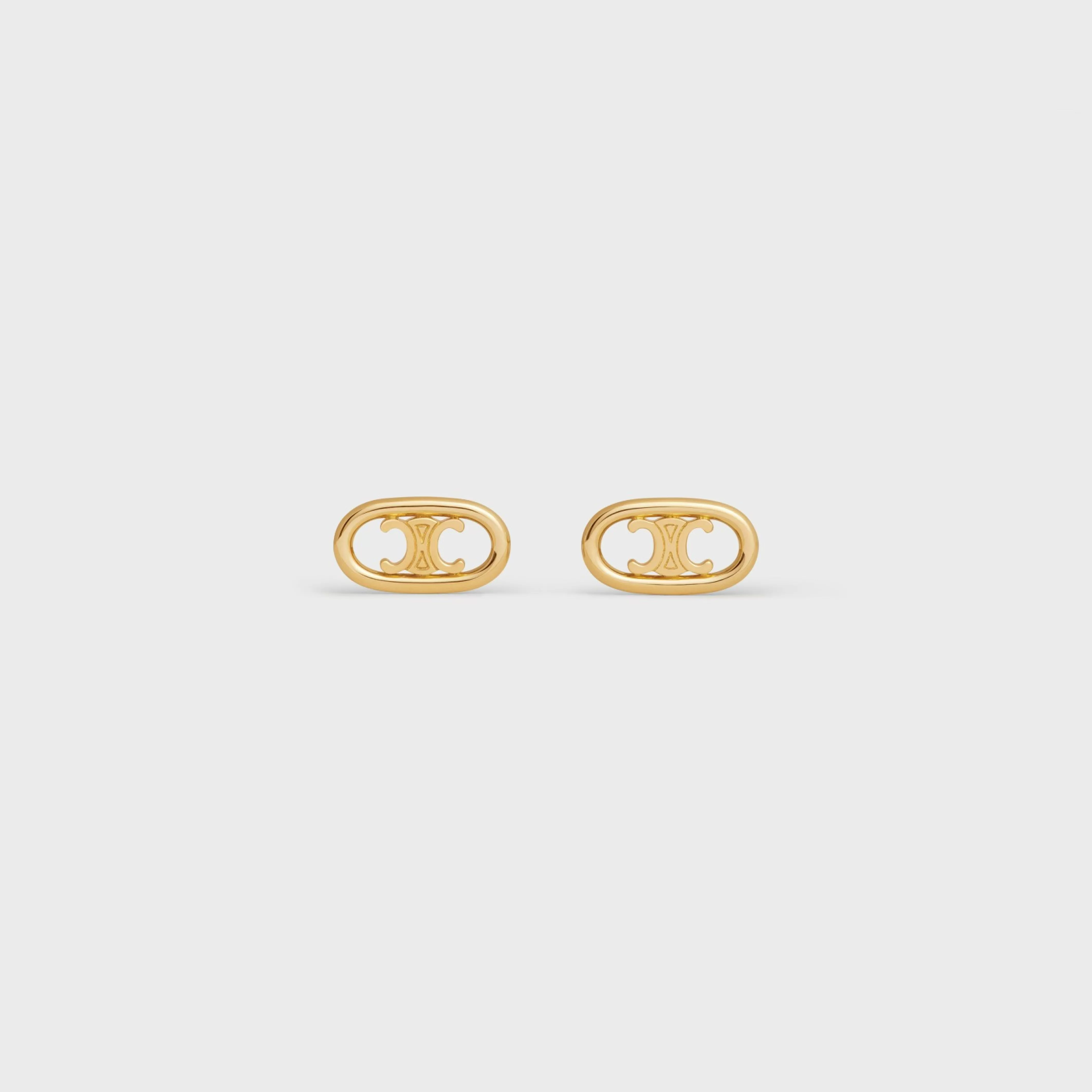 Maillon Triomphe Studs in Yellow Gold^CELINE Cheap