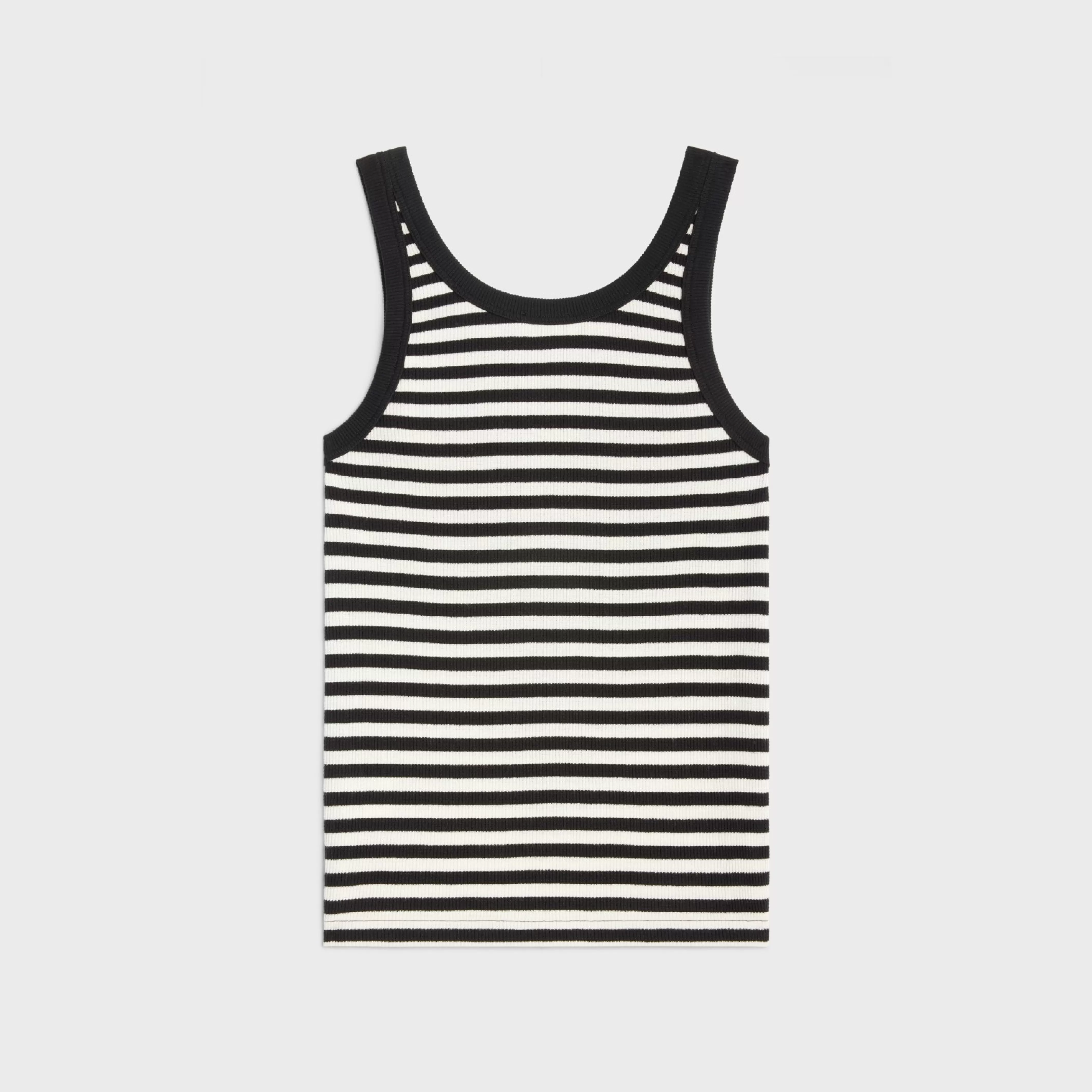 marinière tank top in ribbed cotton jersey^CELINE Fashion