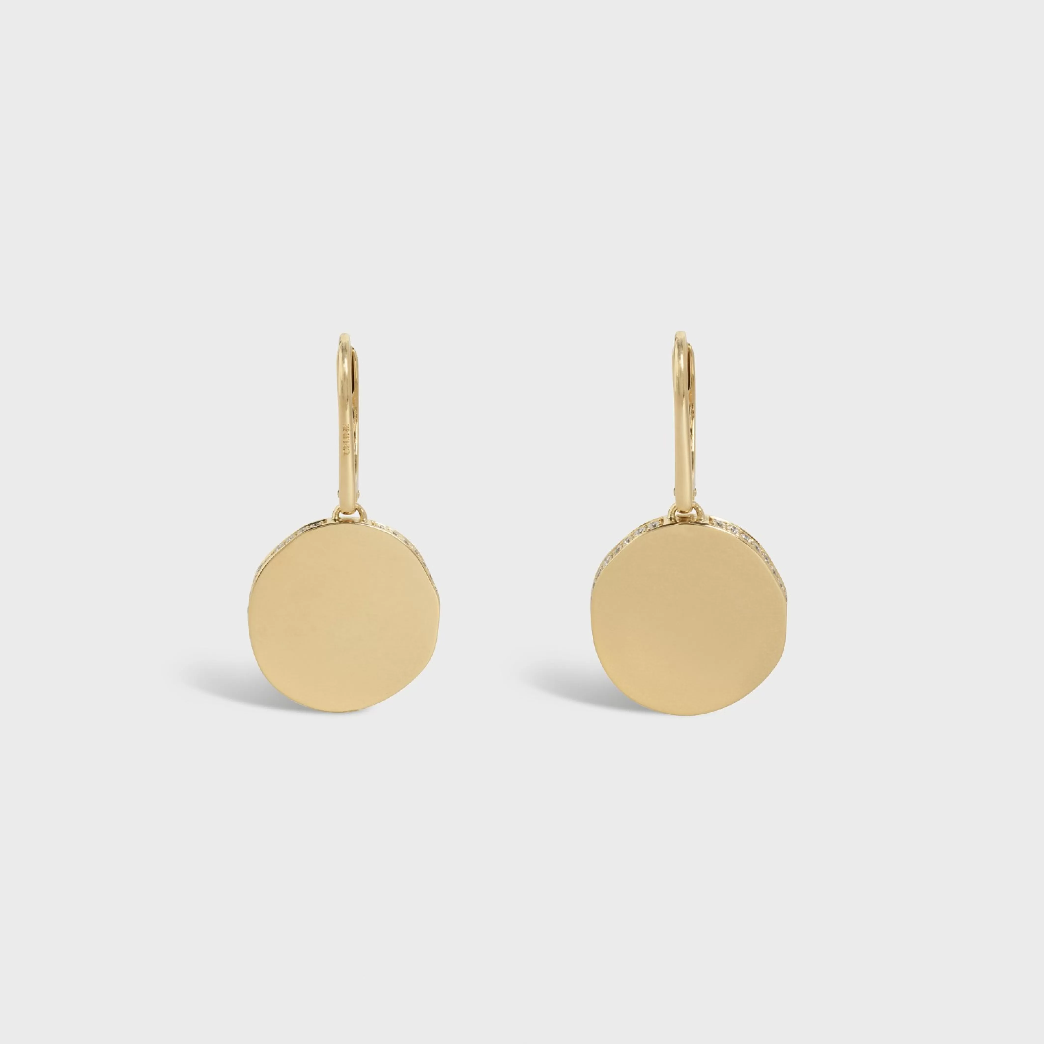 Medaille Earrings in Yellow Gold and Diamonds^CELINE Cheap