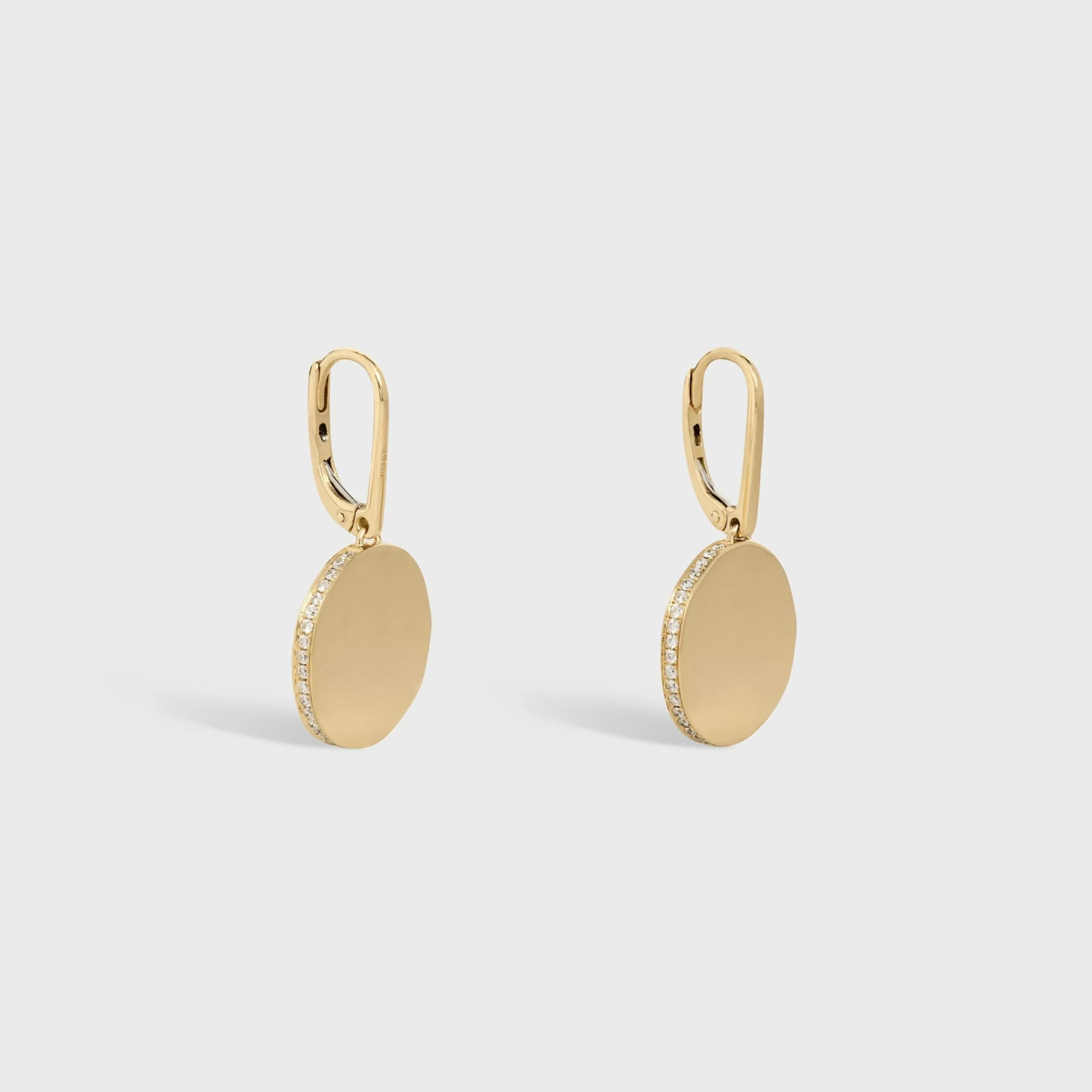 Medaille Earrings in Yellow Gold and Diamonds^CELINE Cheap