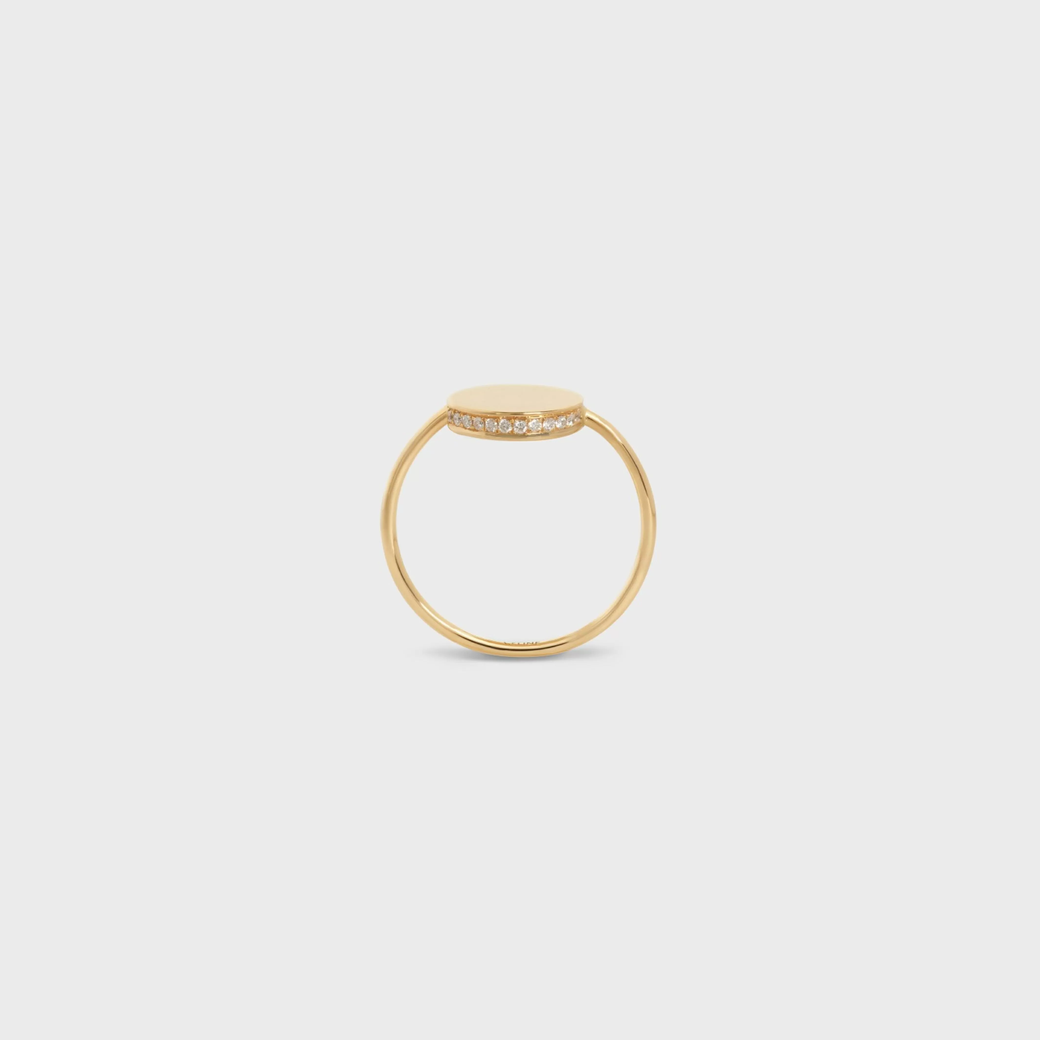 Medaille Ring in Yellow Gold and Diamonds^CELINE Cheap