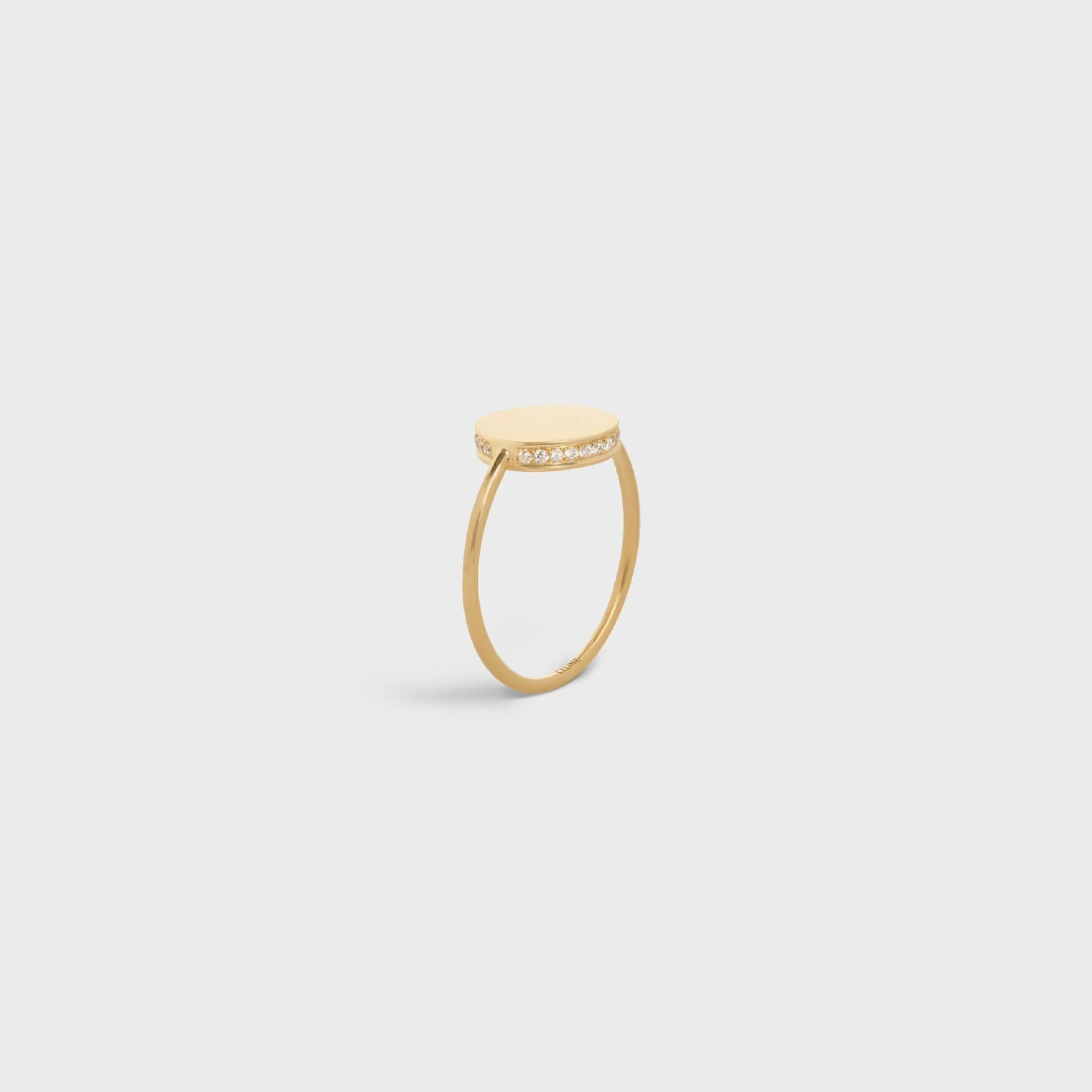 Medaille Ring in Yellow Gold and Diamonds^CELINE Cheap