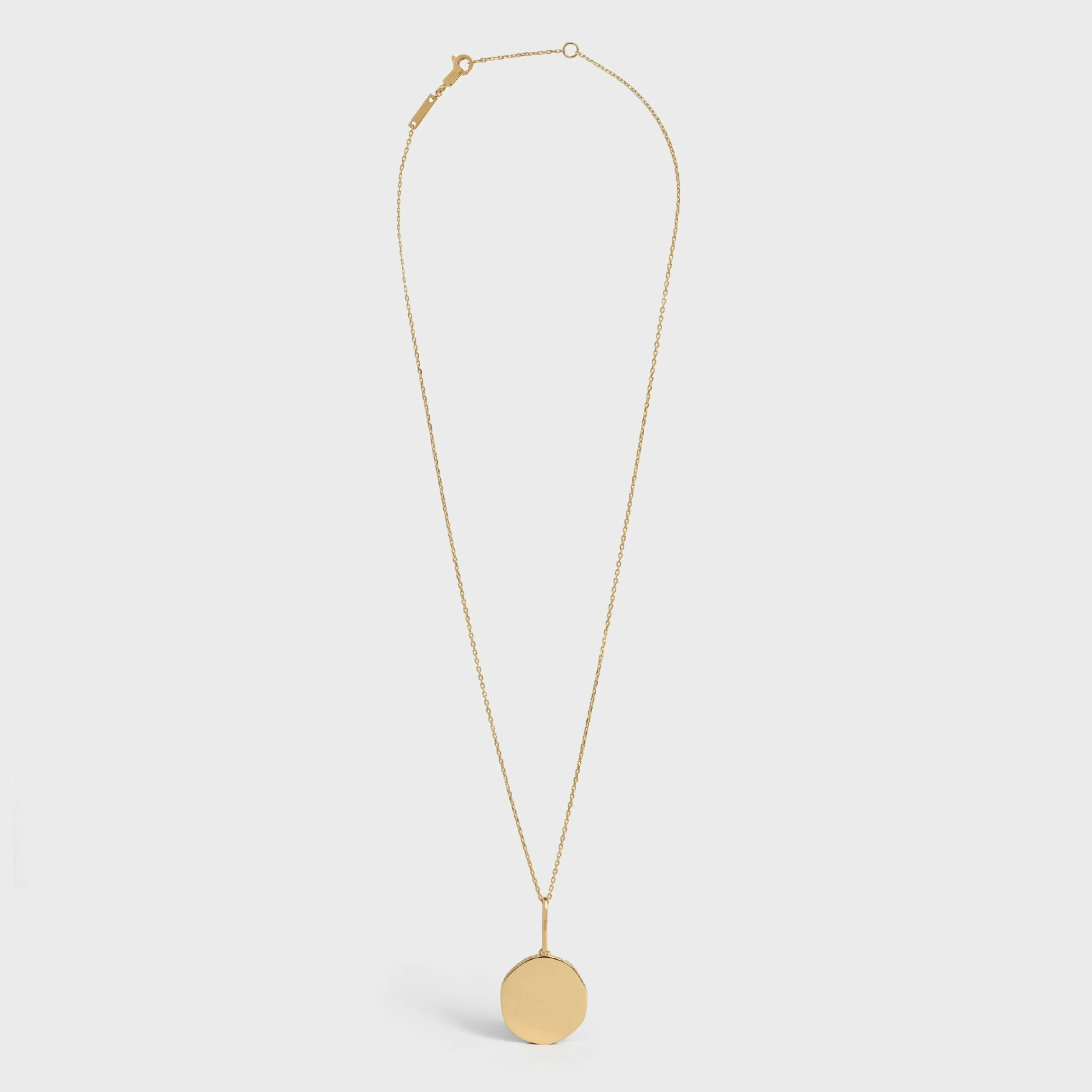 Medaille Small Necklace in Yellow Gold and Diamonds^CELINE Fashion