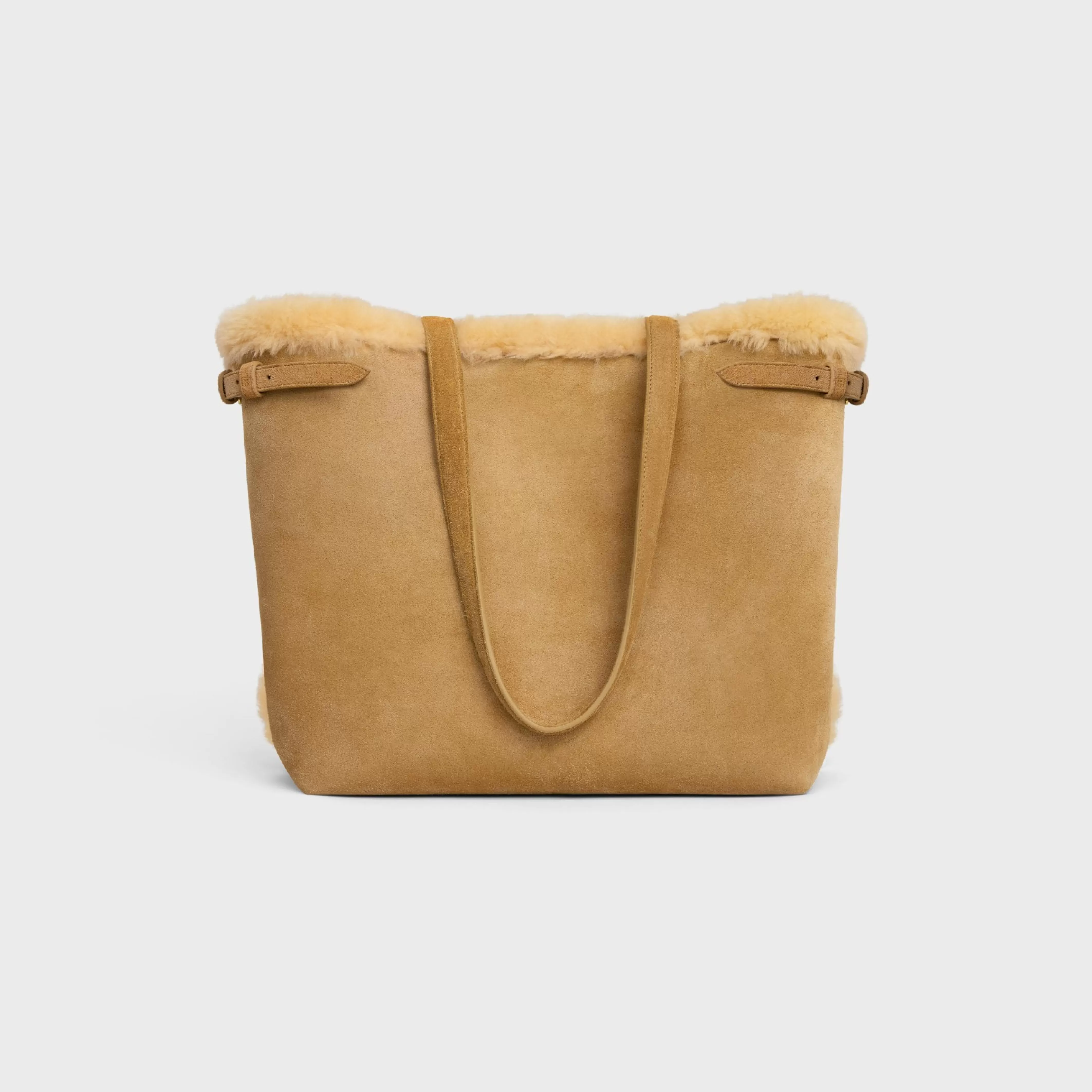 MEDIUM CABAS ANAÏS CUIR TRIOMPHE in SUEDE CALFSKIN AND SHEARLING^CELINE Hot