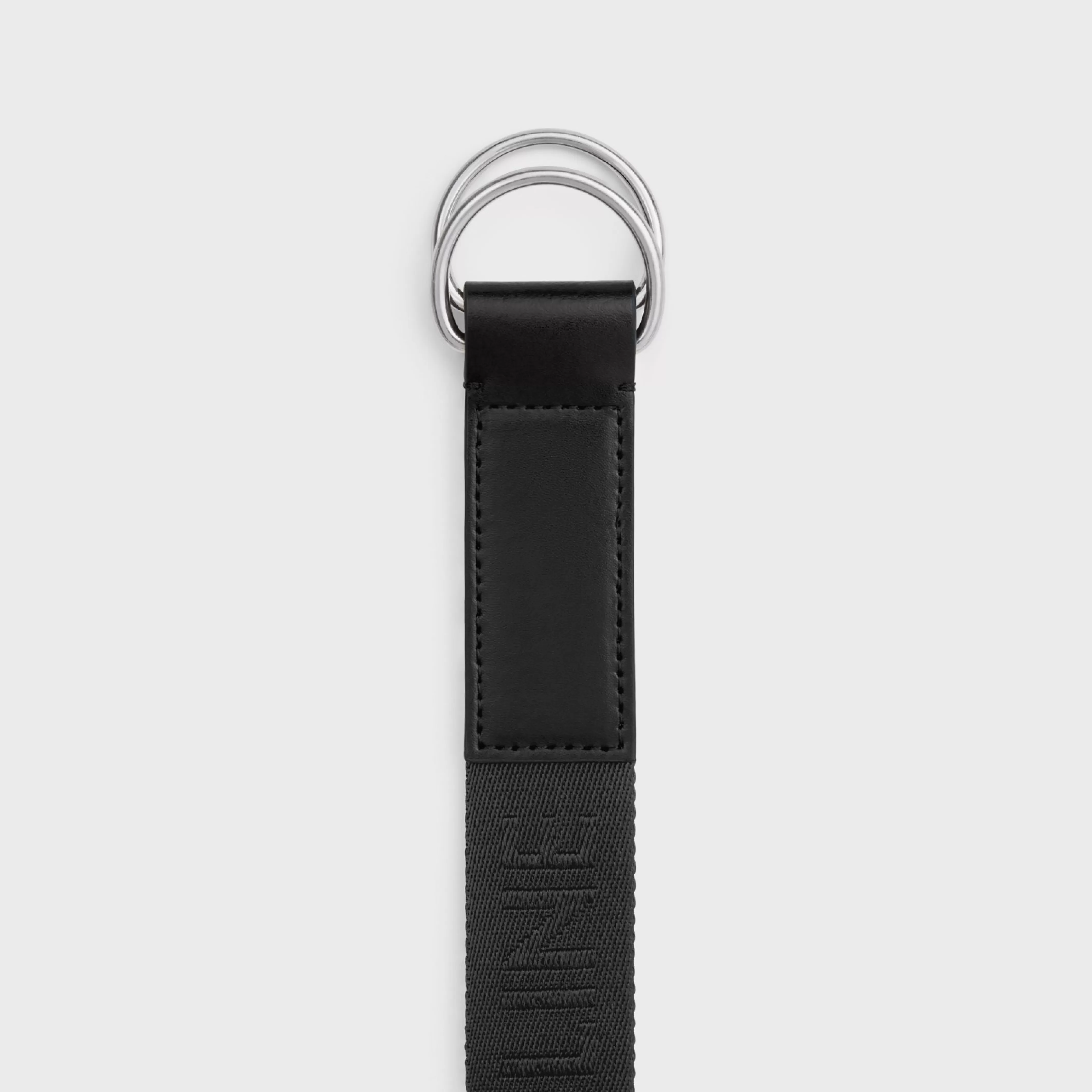 MEDIUM DOUBLE RING BELT in Jacquard Textile and Calfskin^CELINE Cheap