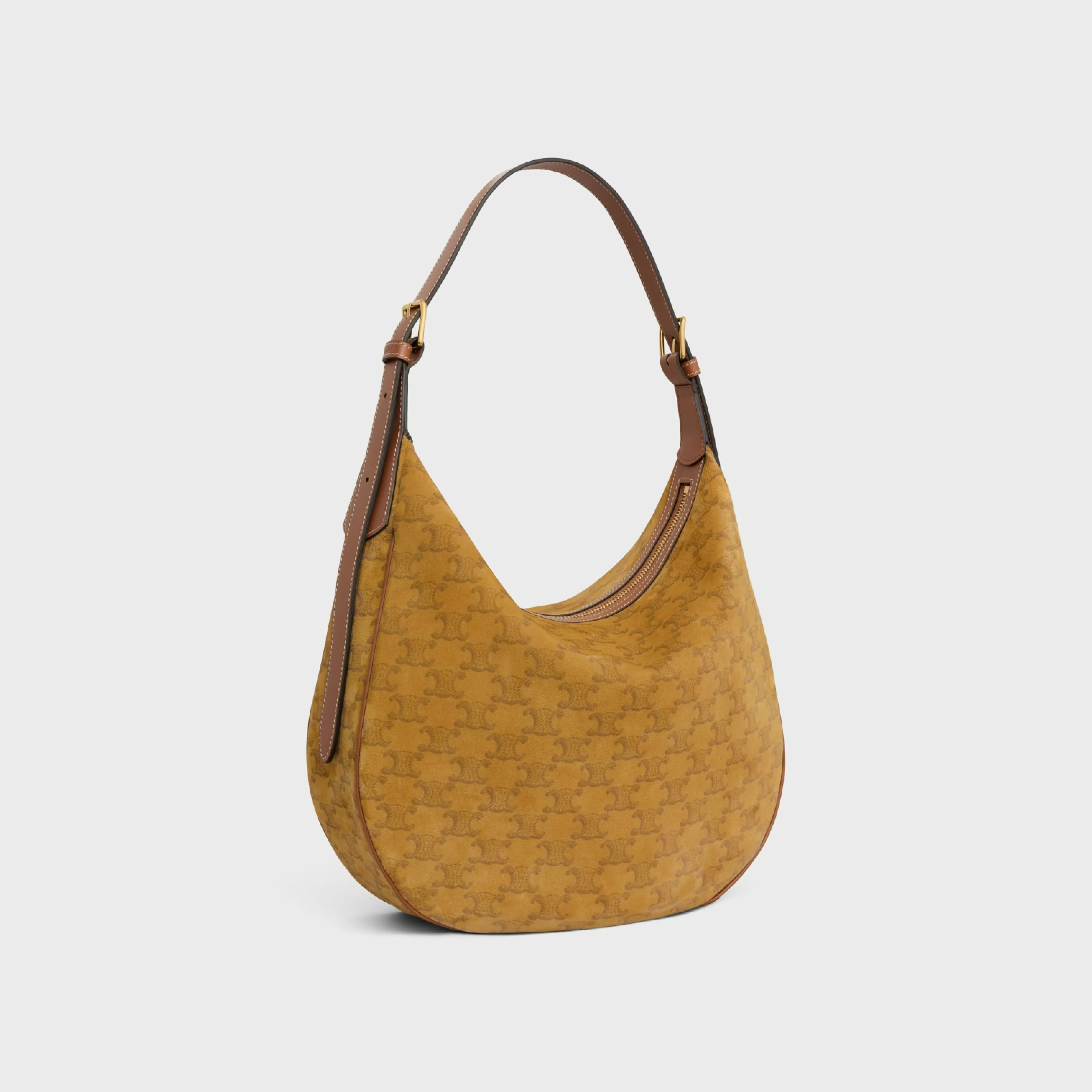 MEDIUM HELOÏSE BAG CUIR TRIOMPHE in SUEDE CALFSKIN WITH TRIOMPHE ALL-OVER^CELINE Discount