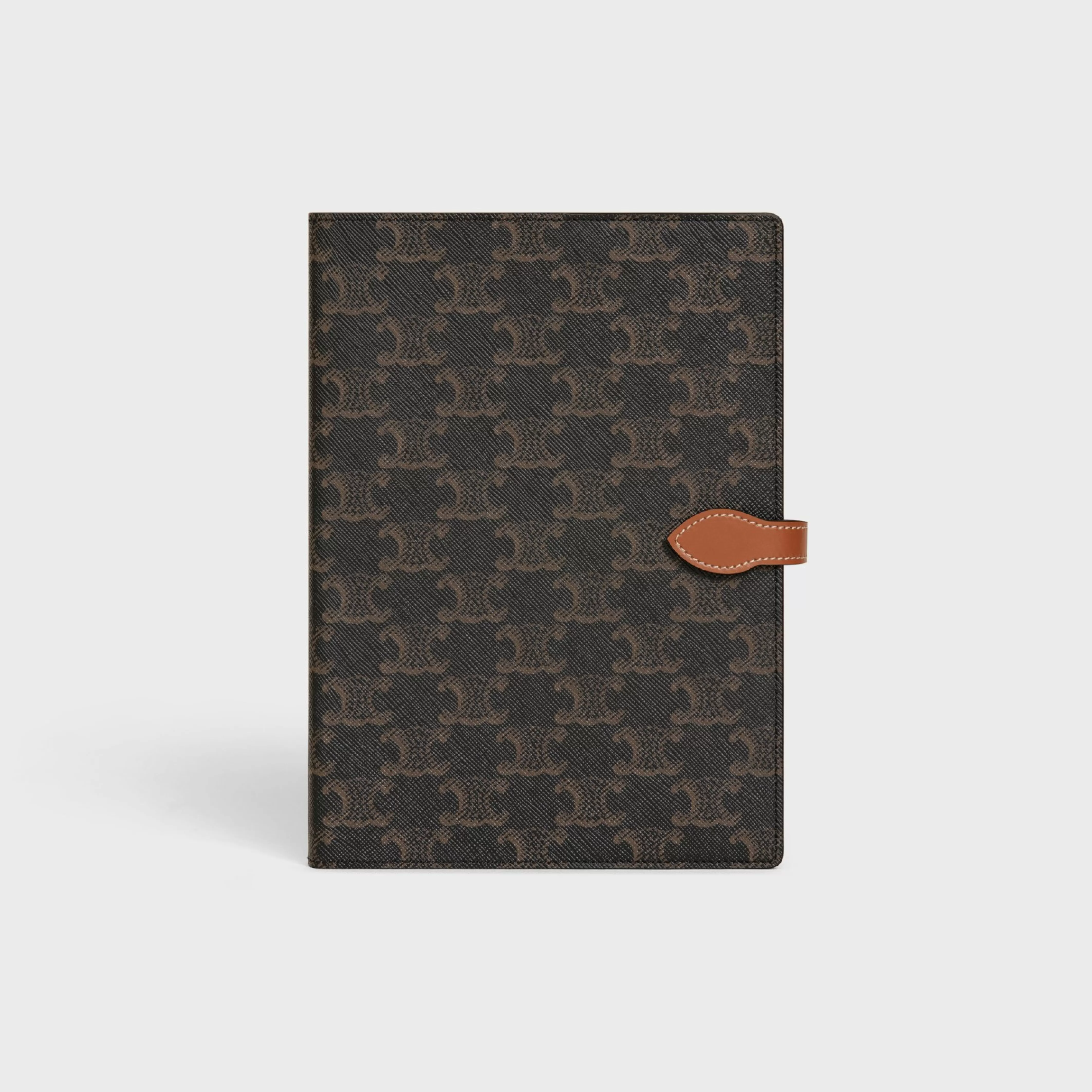 MEDIUM NOTEBOOK COVER IN TRIOMPHE CANVAS AND CALFSKIN^CELINE New