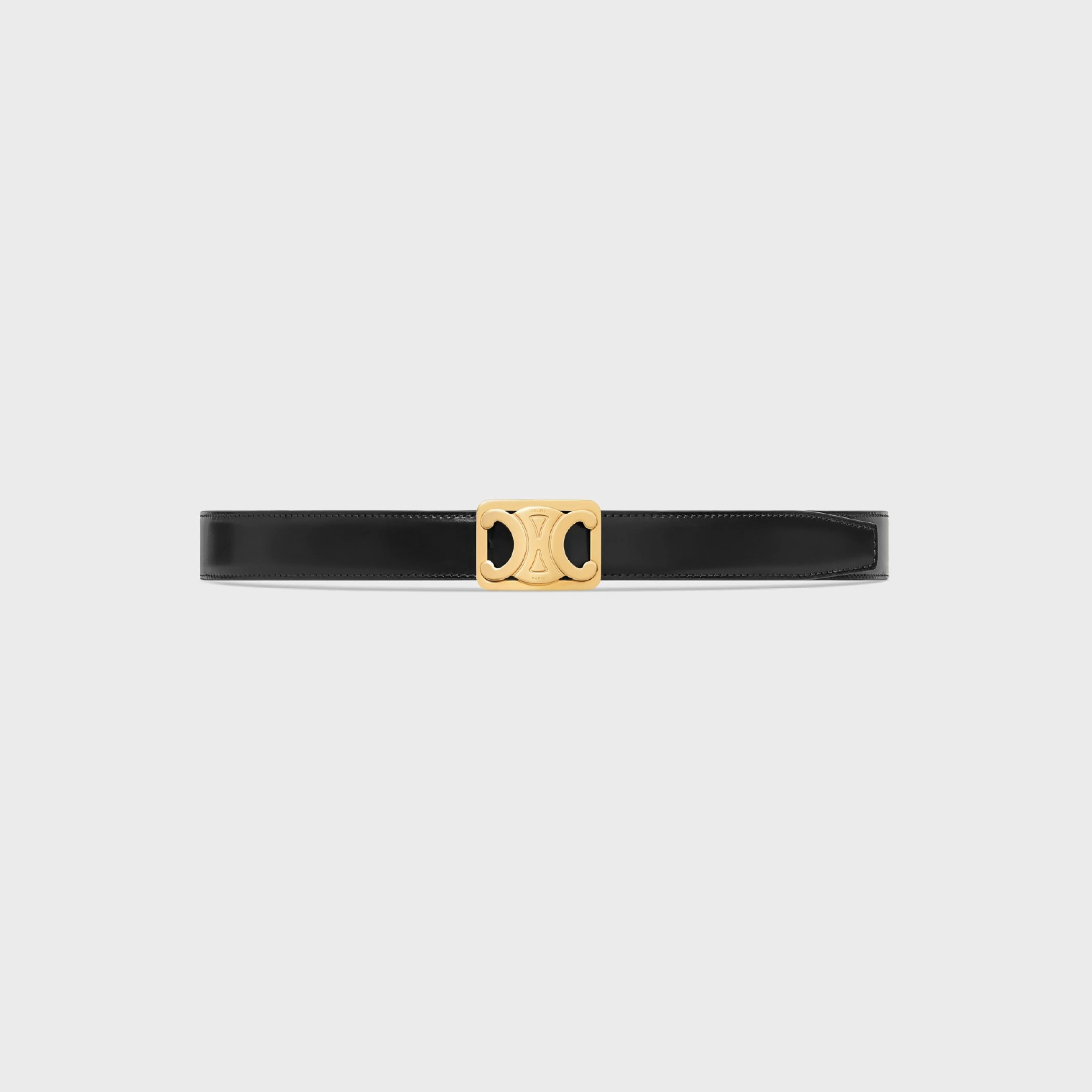 MEDIUM REVERSIBLE FRAMED TRIOMPHE BELT in TAURILLON AND NATURAL CALFSKIN^CELINE Cheap
