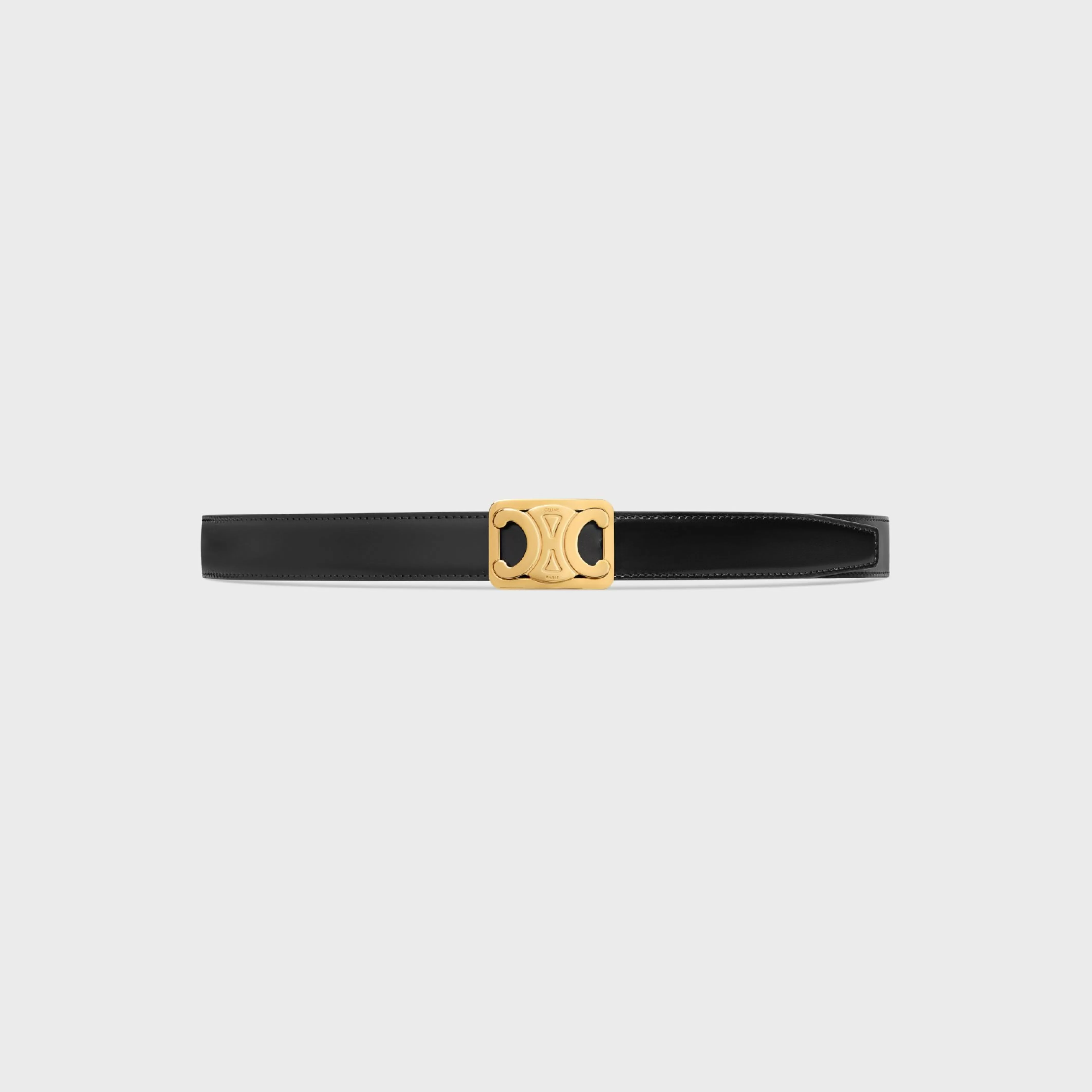 MEDIUM REVERSIBLE FRAMED TRIOMPHE BELT in TAURILLON AND NATURAL CALFSKIN^CELINE Cheap
