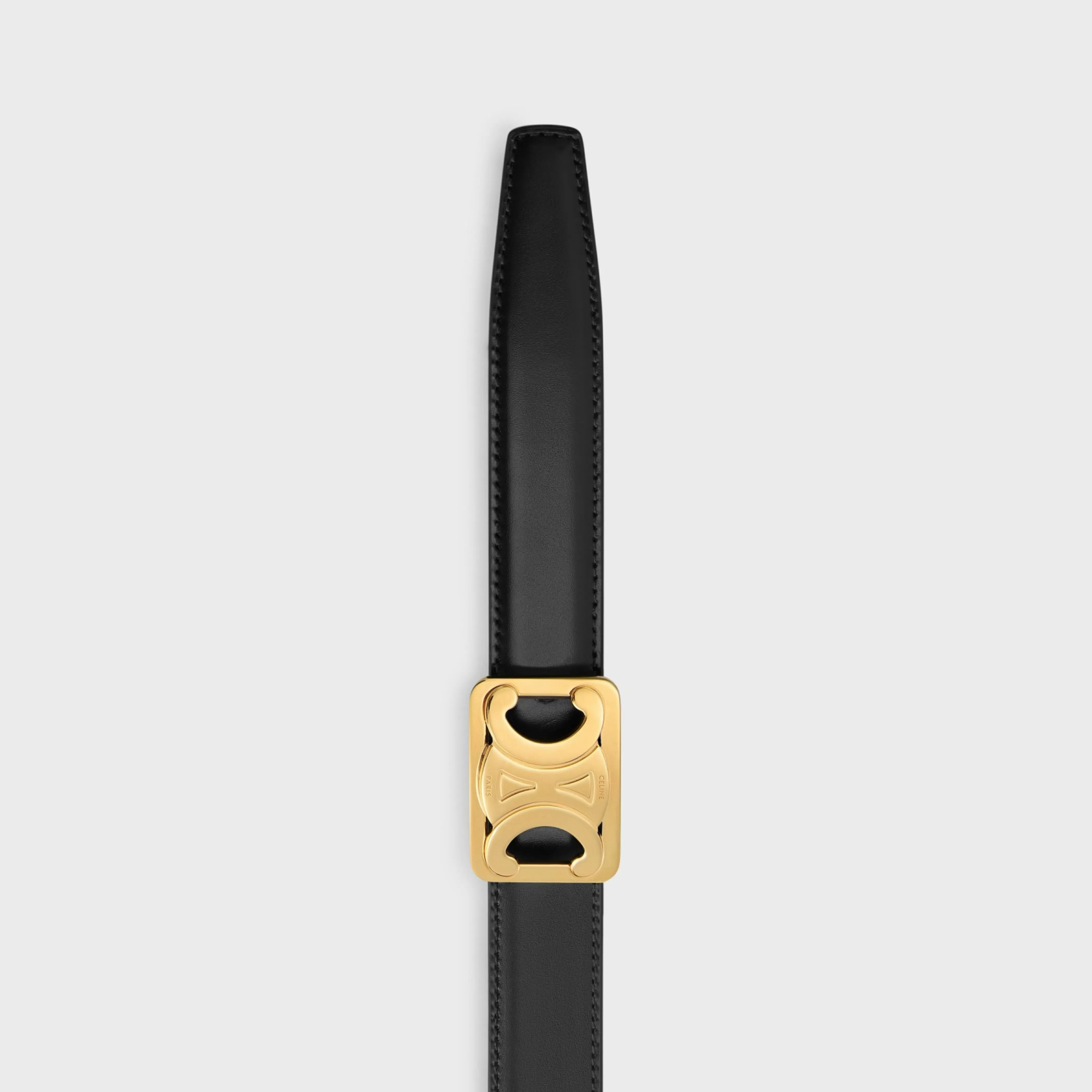 MEDIUM REVERSIBLE FRAMED TRIOMPHE BELT in TAURILLON AND NATURAL CALFSKIN^CELINE Cheap