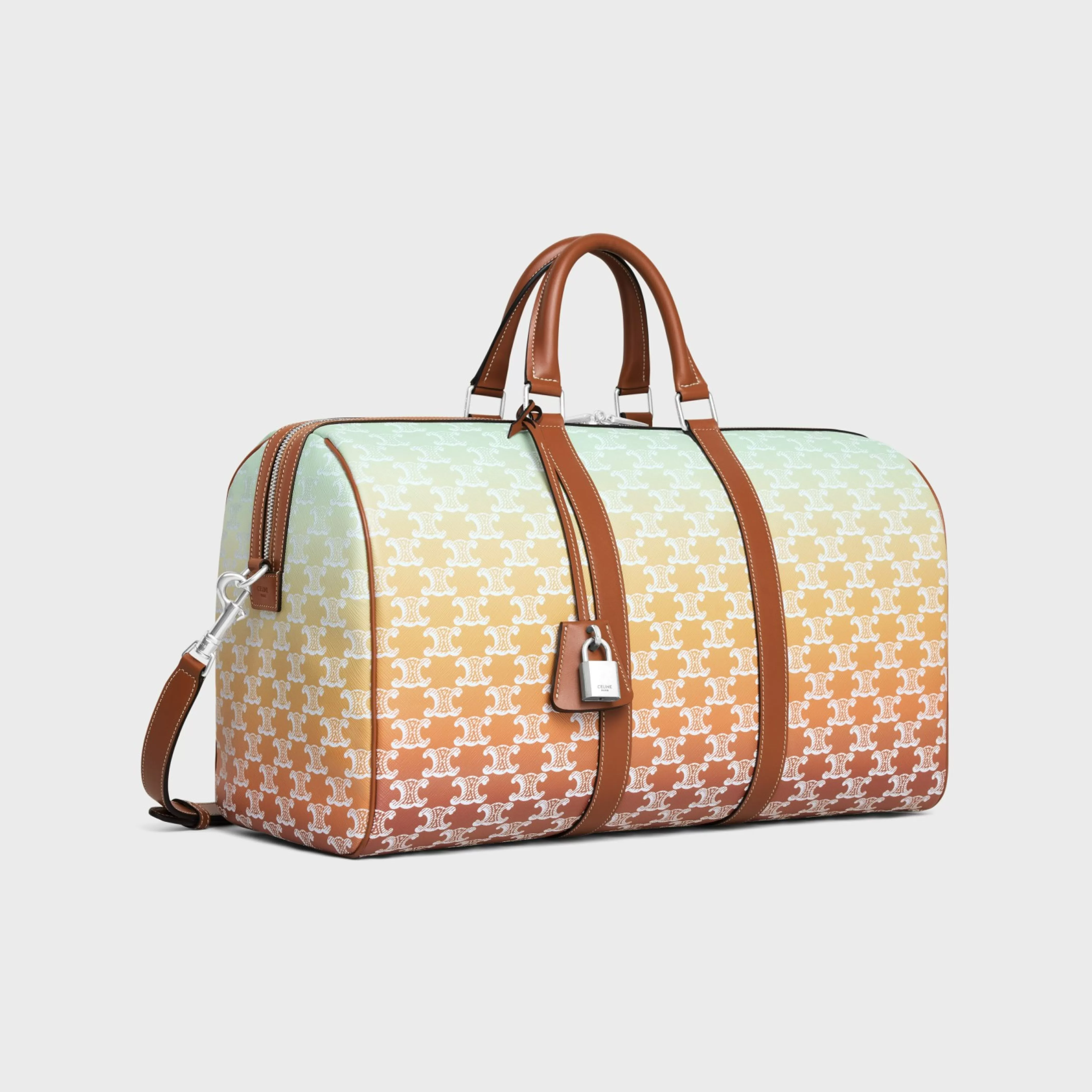 Medium Travel Bag in TRIOMPHE CANVAS SUNSET AND CALFSKIN^CELINE Flash Sale