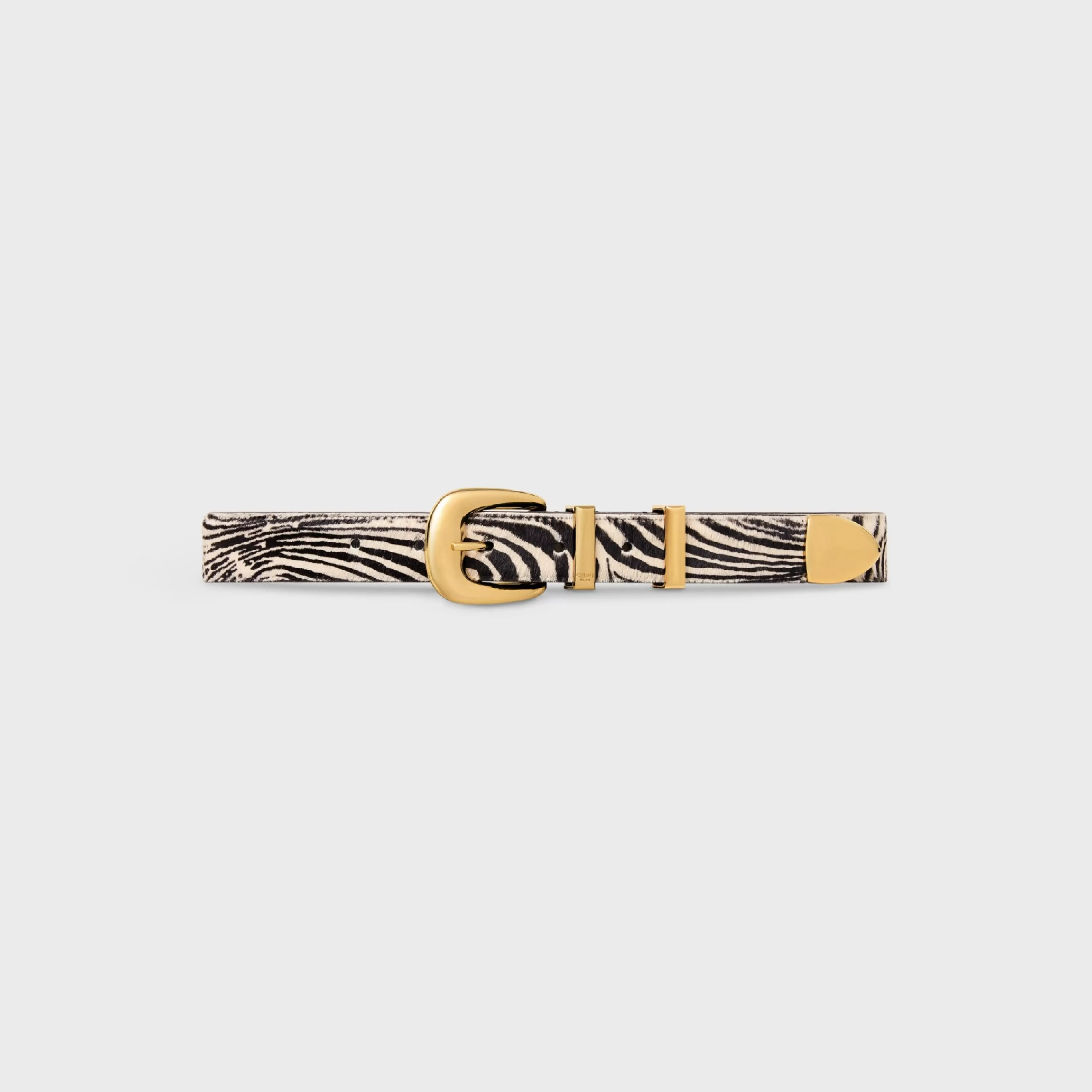 MEDIUM WESTERN BELT in ZEBRA PRINTED PONY CALFSKIN^CELINE Best